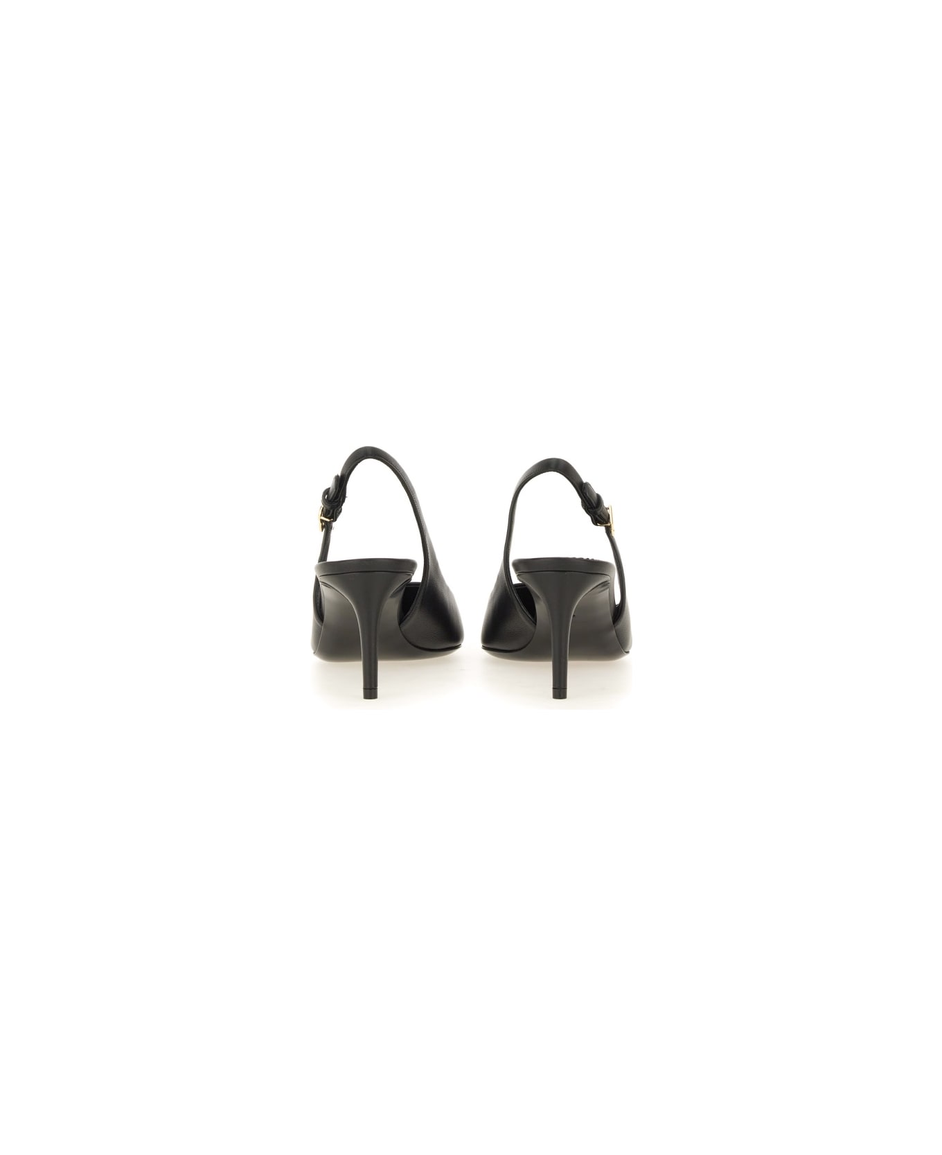 Dolce & Gabbana Slingback With Logo - Nero