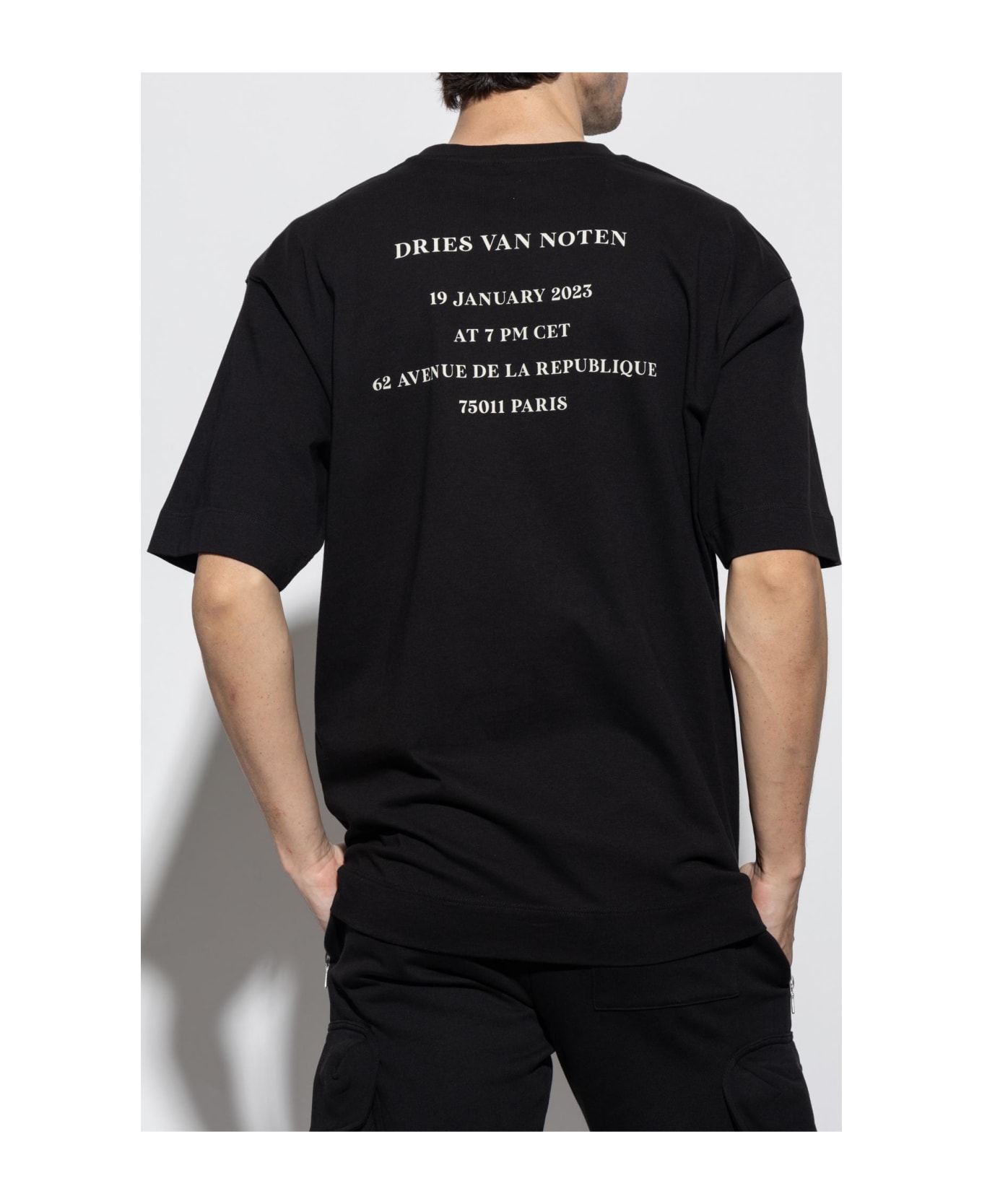 Dries Van Noten Printed T-shirt - BLACK