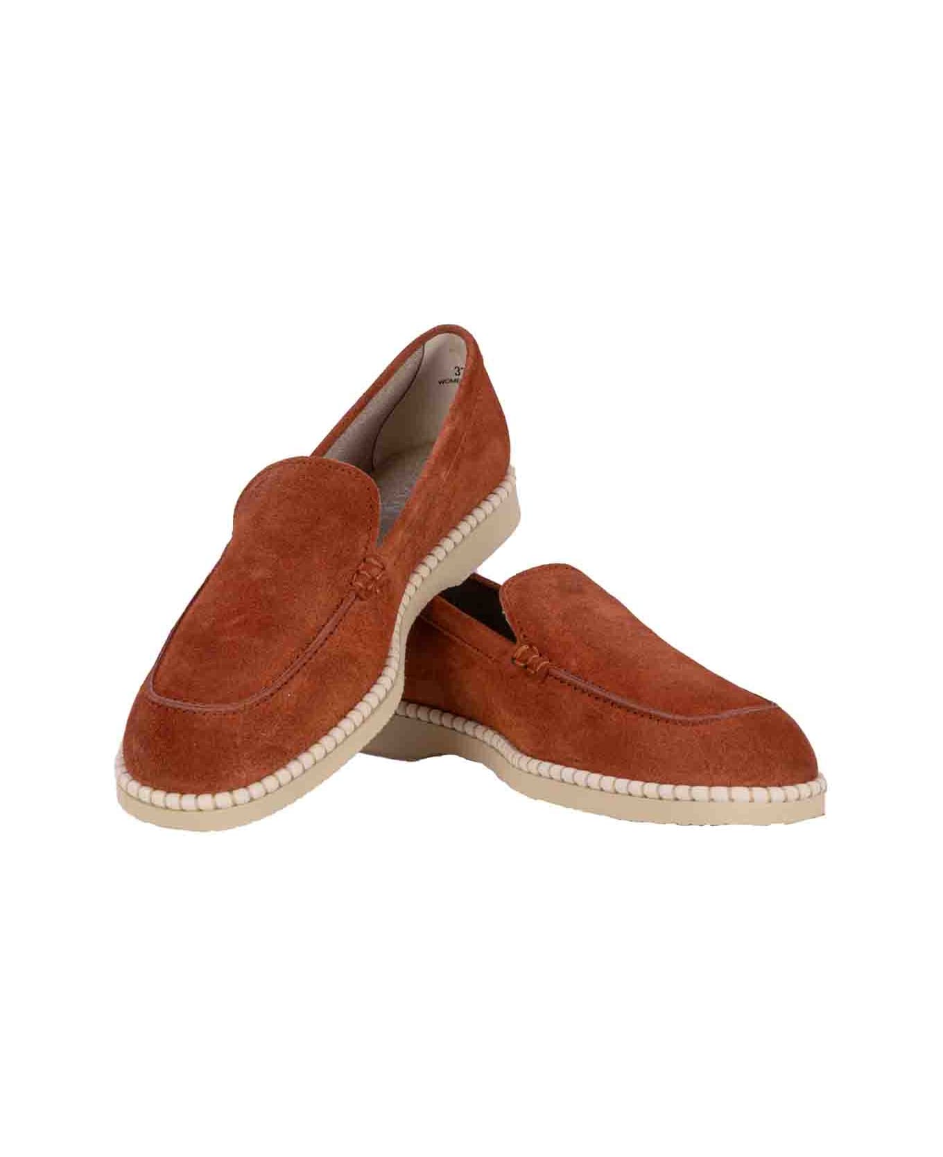 Hogan Leather Moccasin - Brown