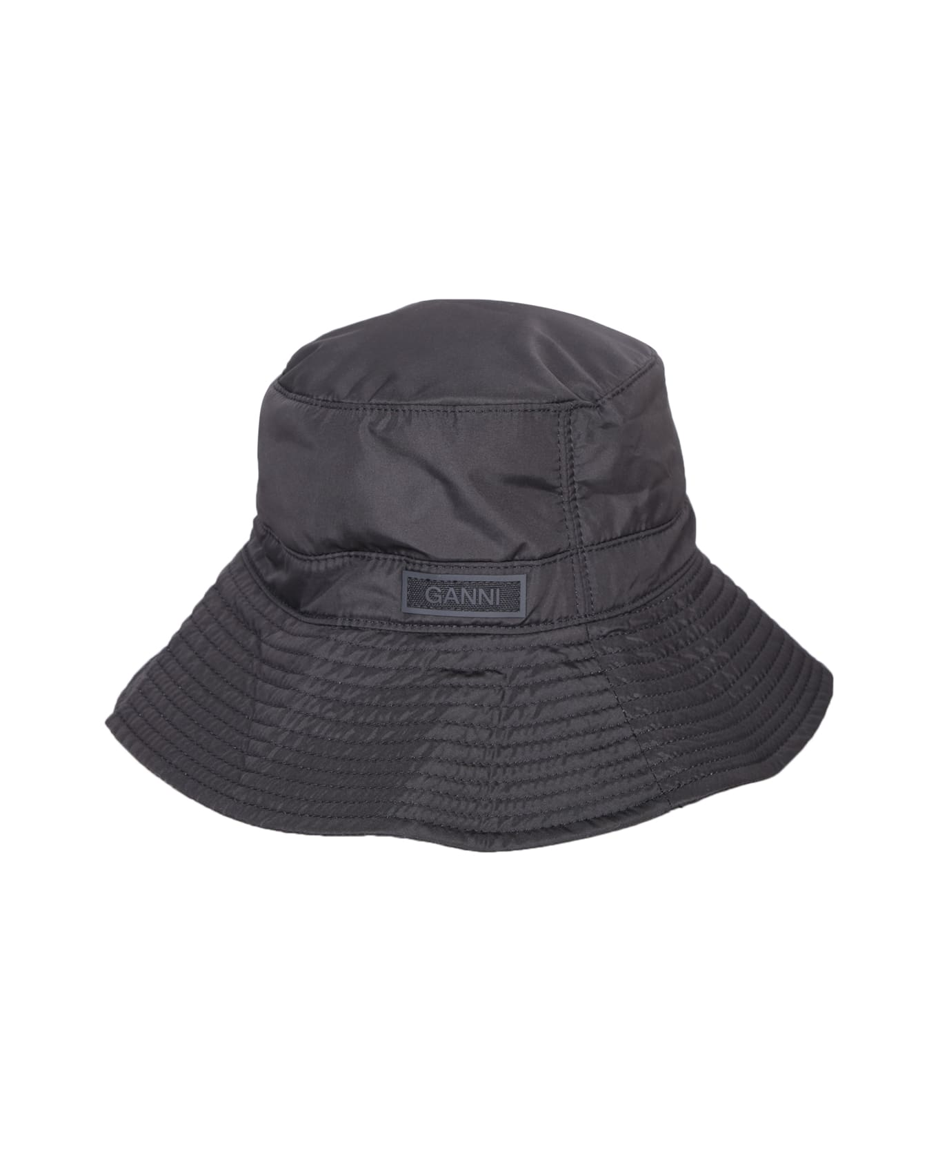 Ganni Black Bucket Hat - Nero