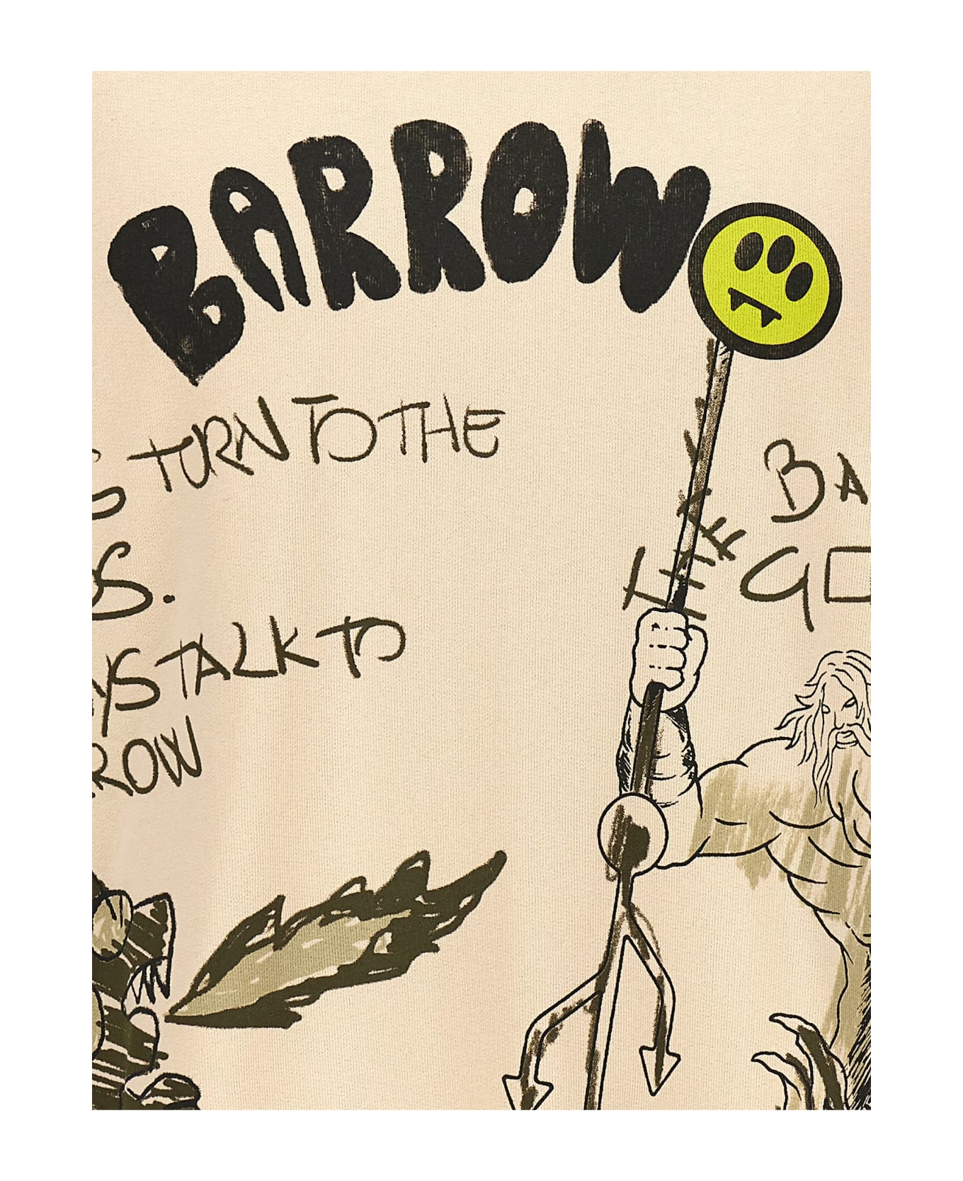 Barrow Printed Hoodie - Bianco sporco