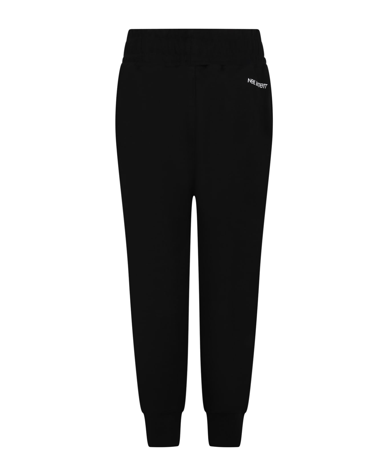 Neil Barrett Black Trousers For Boy With Iconic Lightning Bolts And Logo - Black