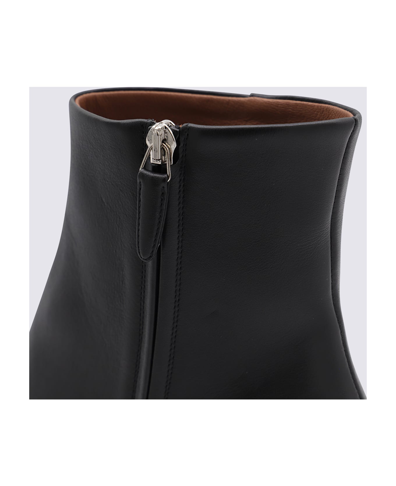 Paris Texas Black Leather Jane Boots - Black