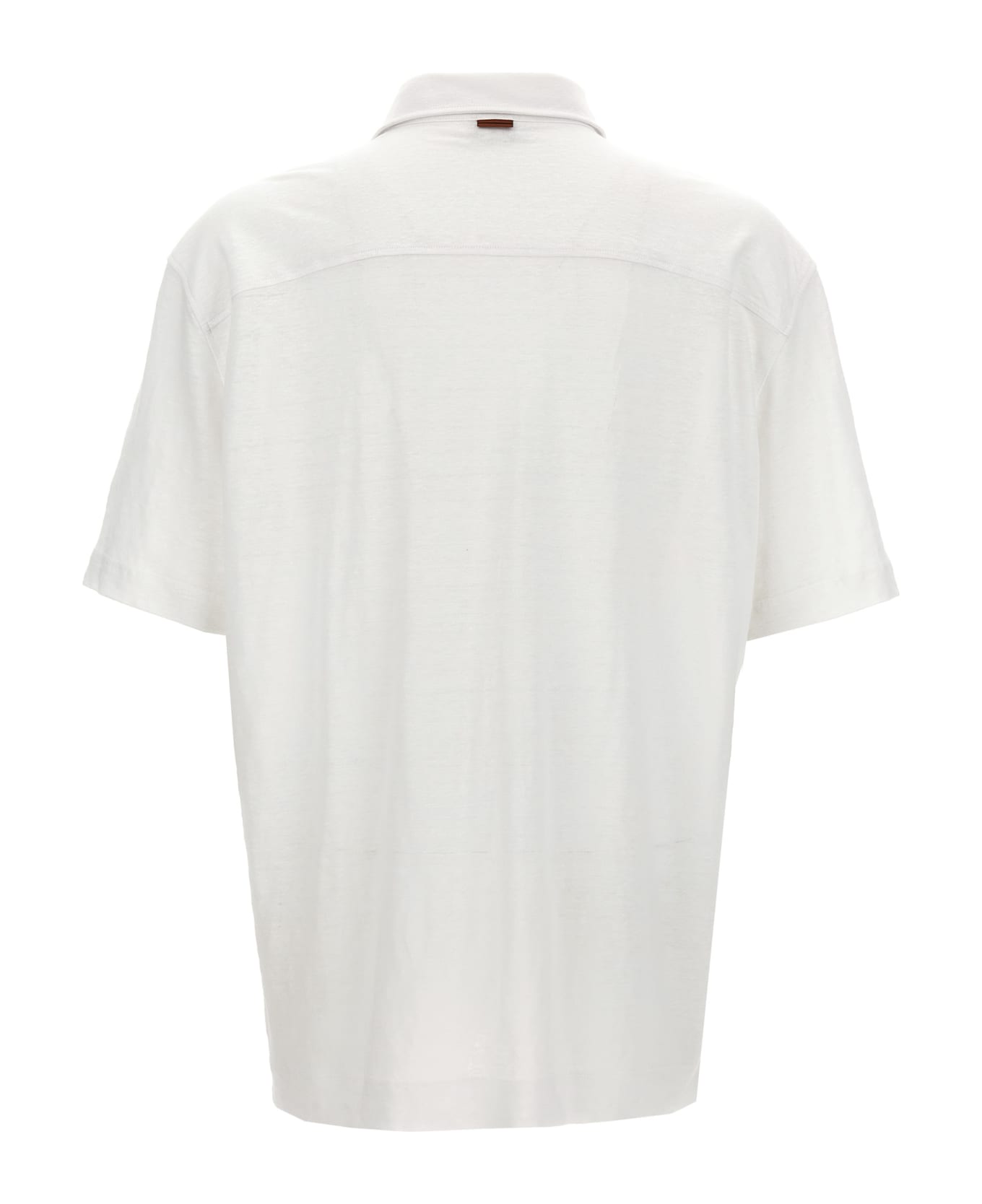Zegna Linen Polo Shirt - White ポロシャツ