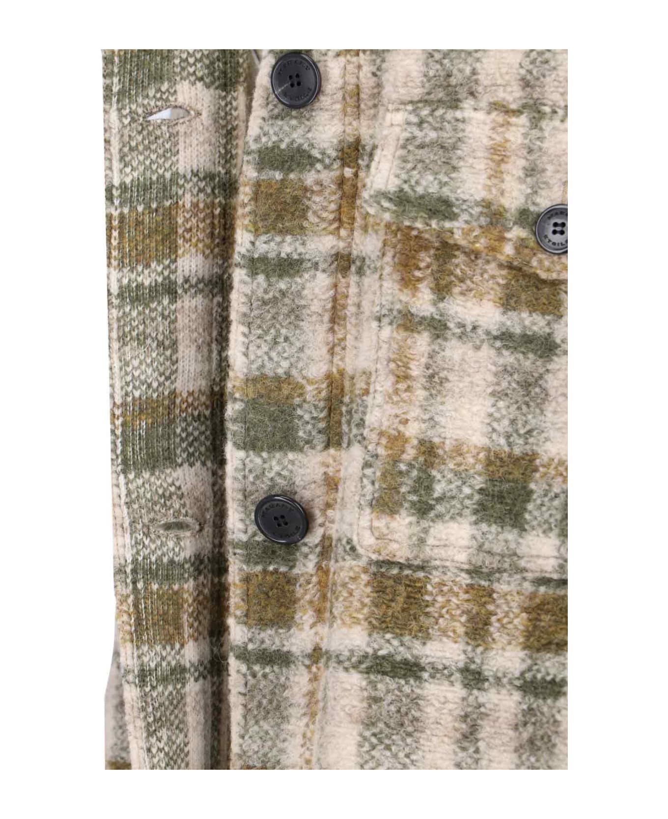 Marant Étoile Fontizi Check Midi Coat - Green