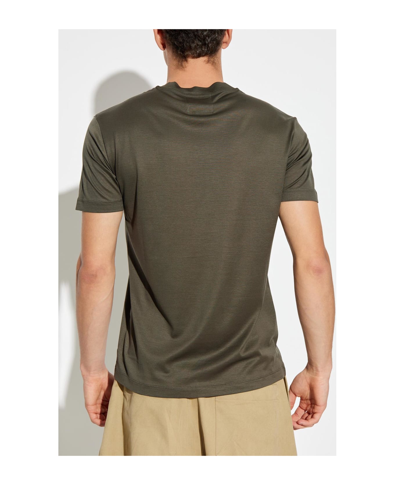 Emporio Armani T-shirt With Printed Logo - Green