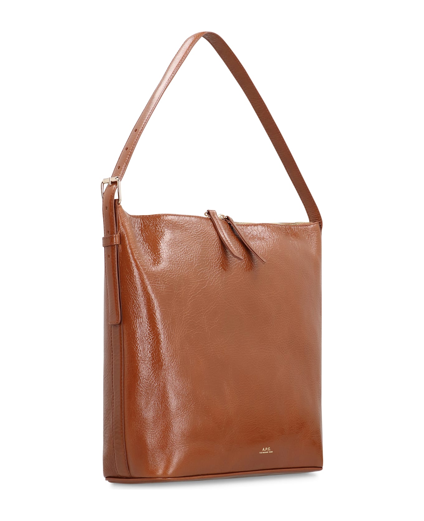 A.P.C. Vera Leather Shoulder Bag - brown