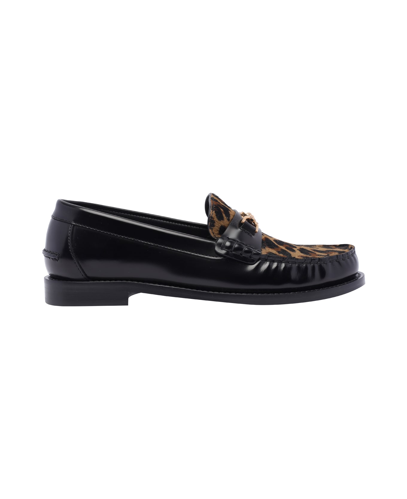 Versace Leopard Medusa '95 Loafers - Black