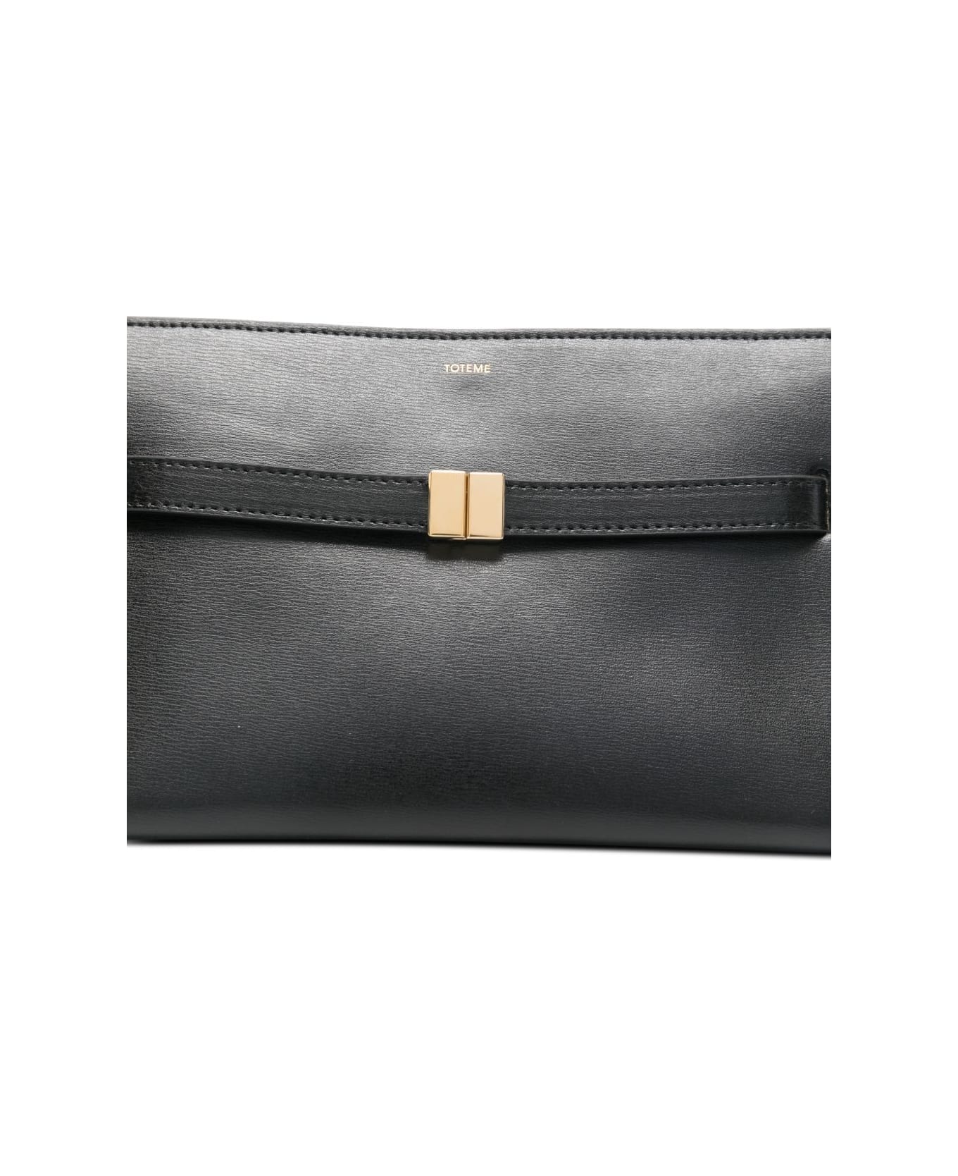 Totême Leather Mini Crossbody Bag - Black