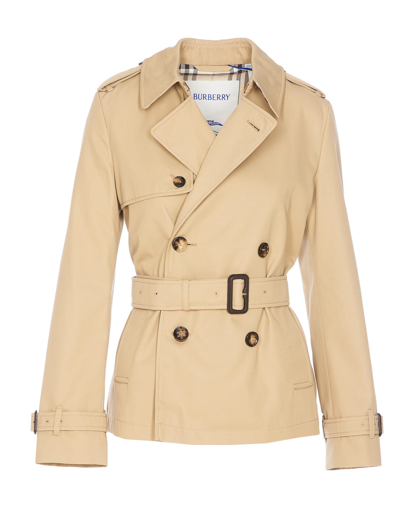 Burberry Cotton Mix Trench - Beige