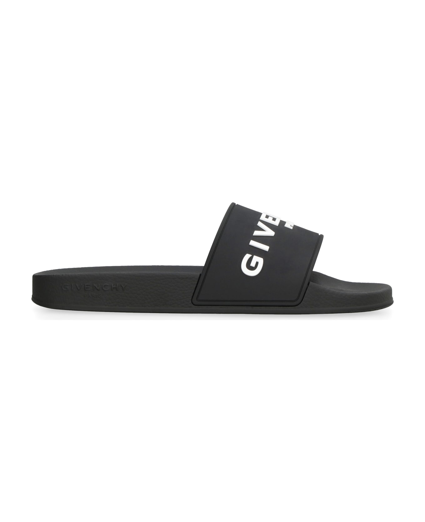 Givenchy Logo Detail Rubber Slides - black