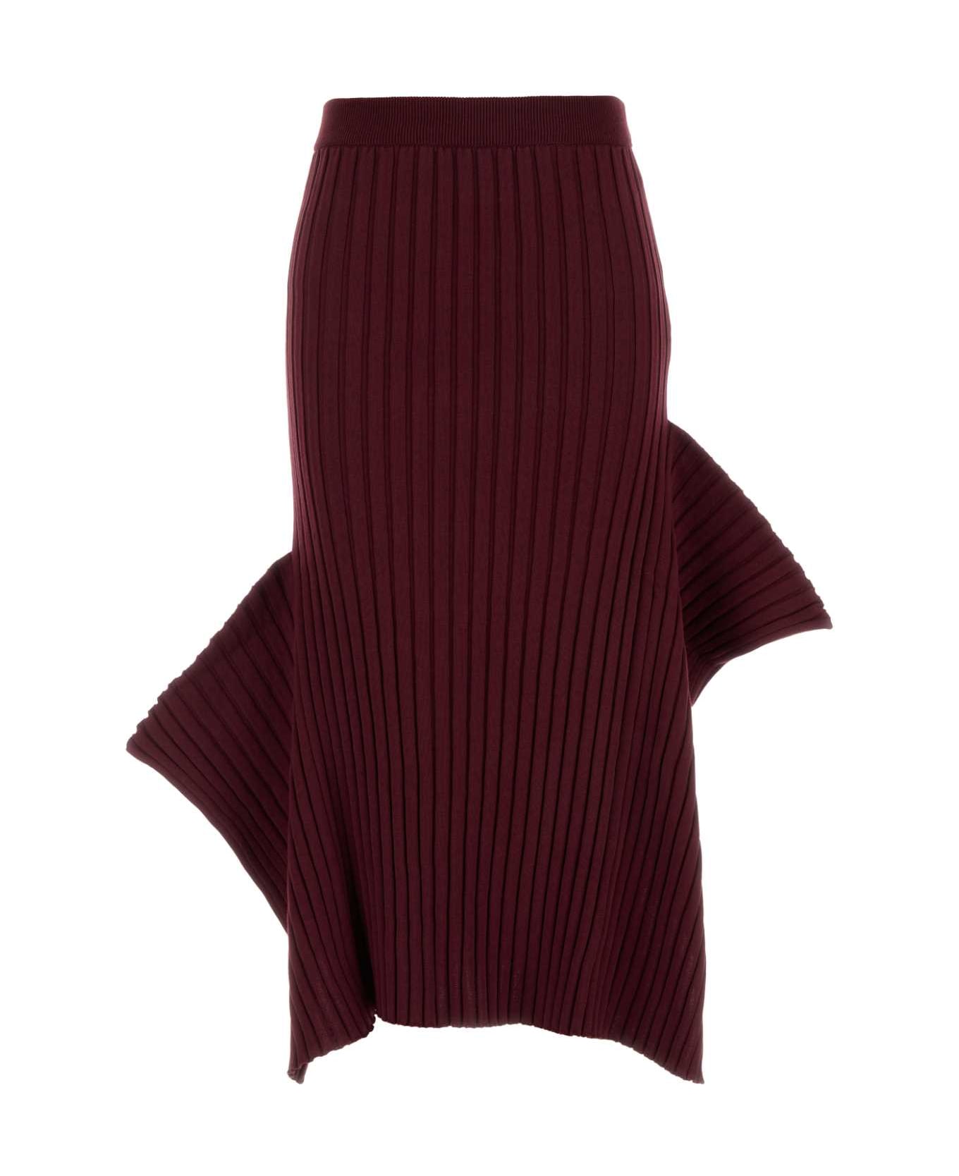 Stella McCartney Burgundy Cotton Skirt - BORDEAUX