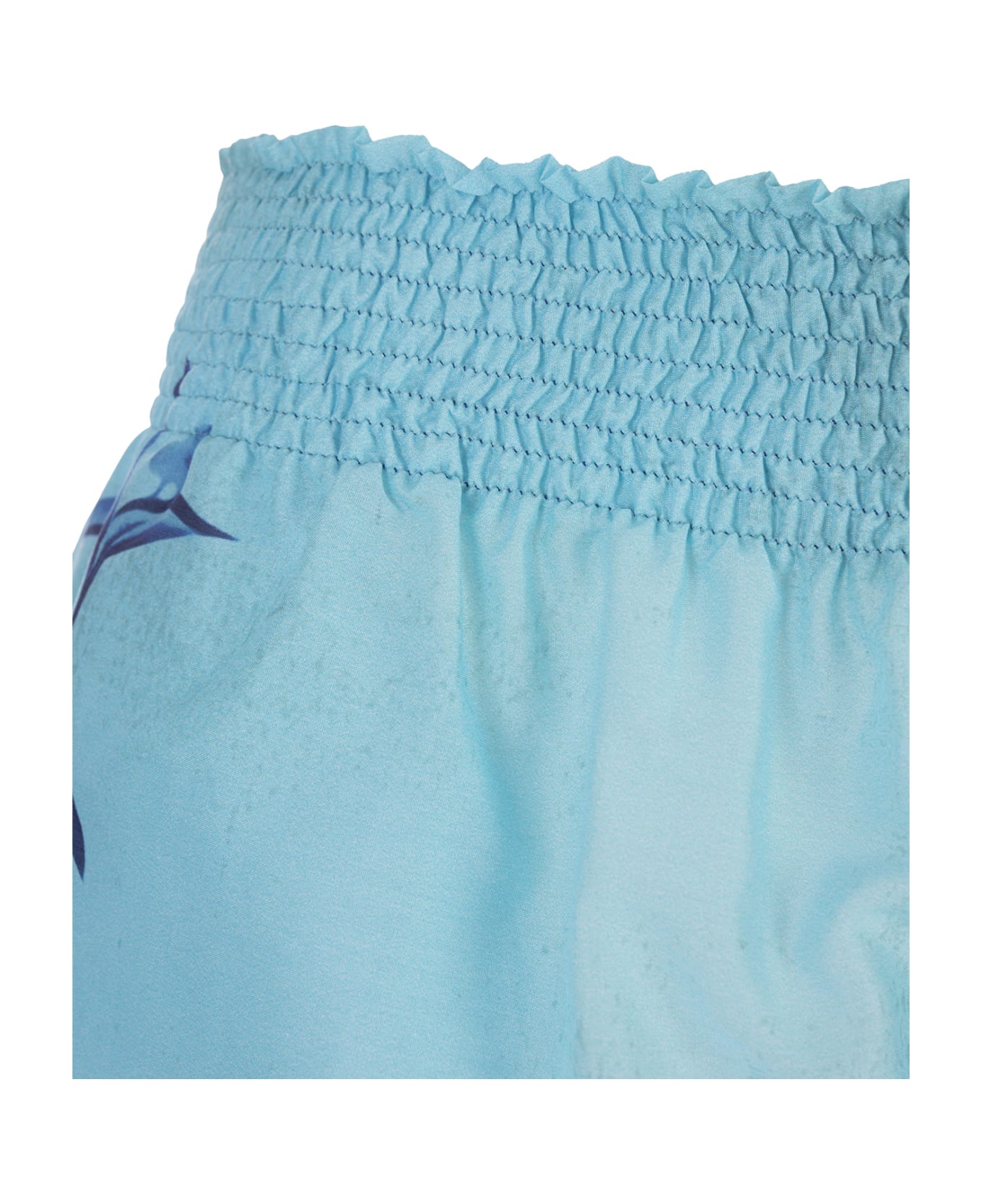 For Restless Sleepers Flowers Blue Toante Shorts - Blue