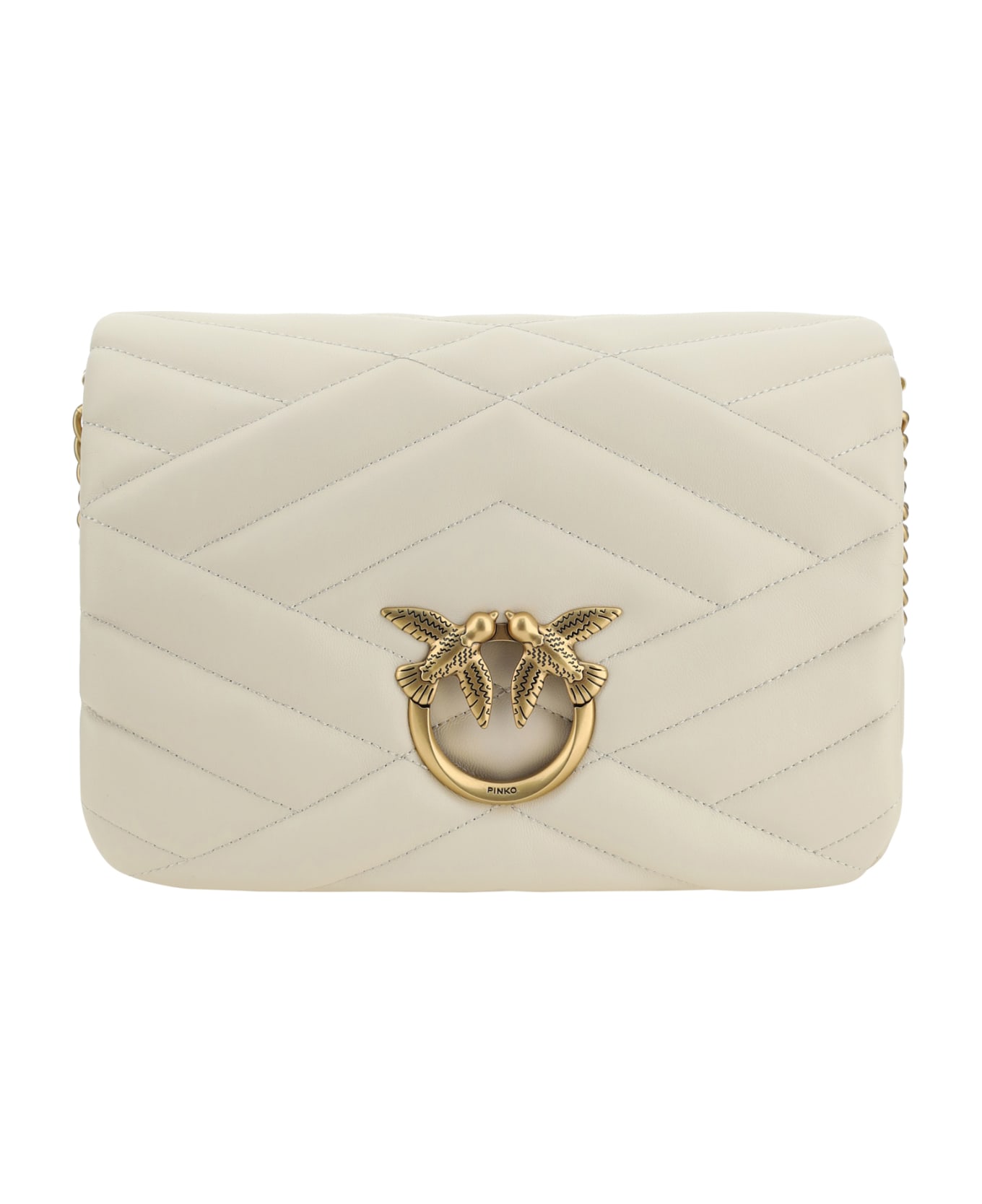 Pinko Classic Love Click Puff Bag - White