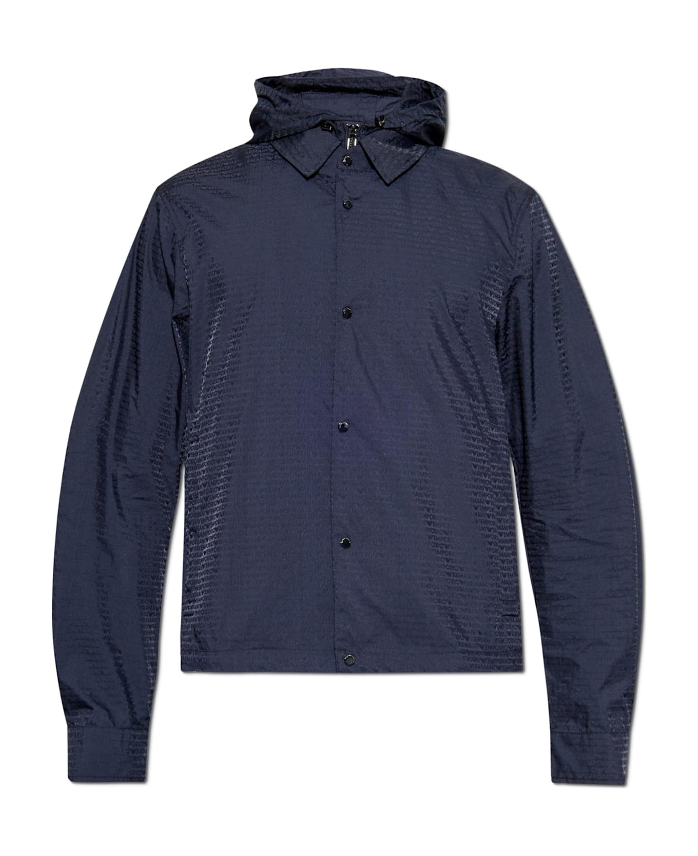 Emporio Armani Jacket With Detachable Hood - Blue