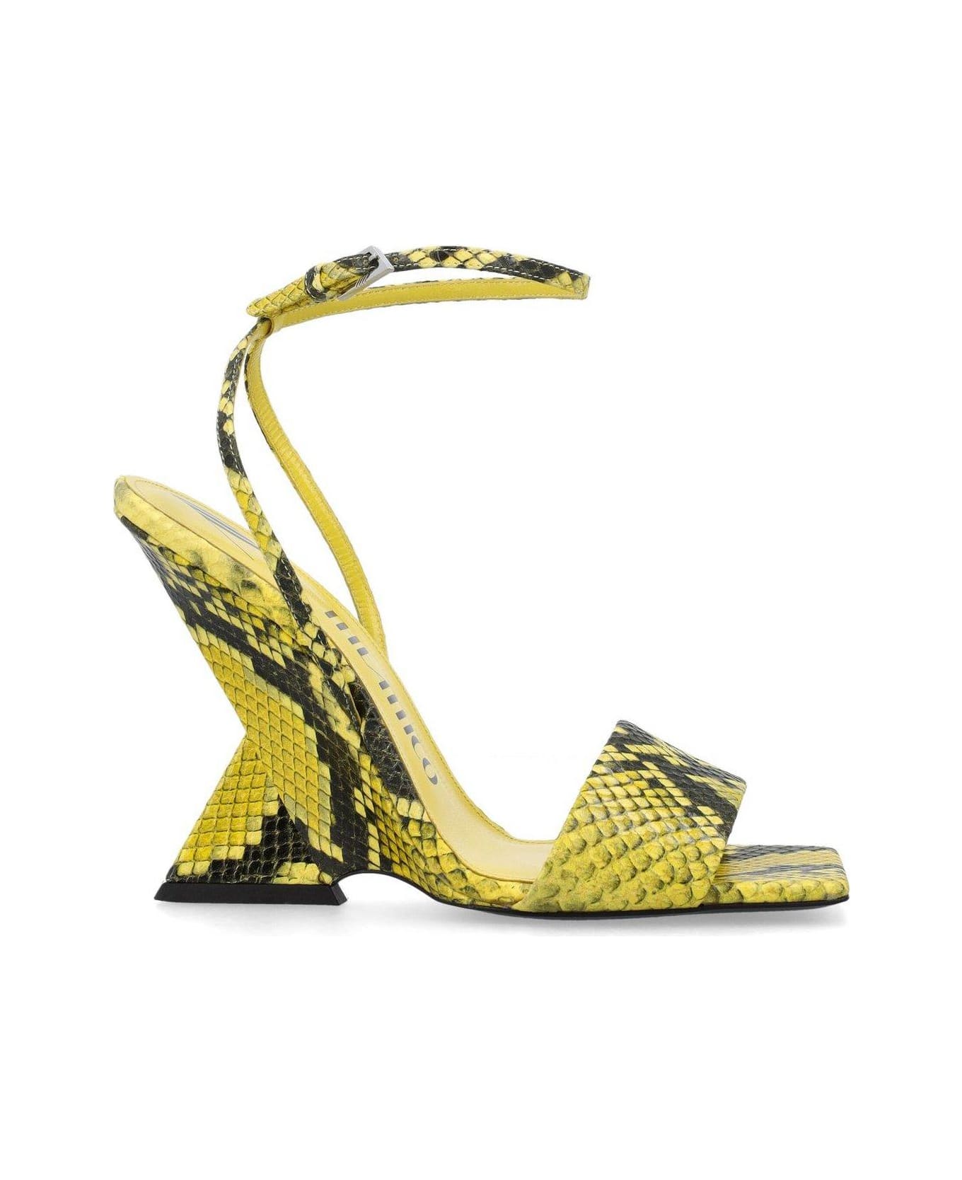 The Attico Cheope Square Toe Sandals - Yellow