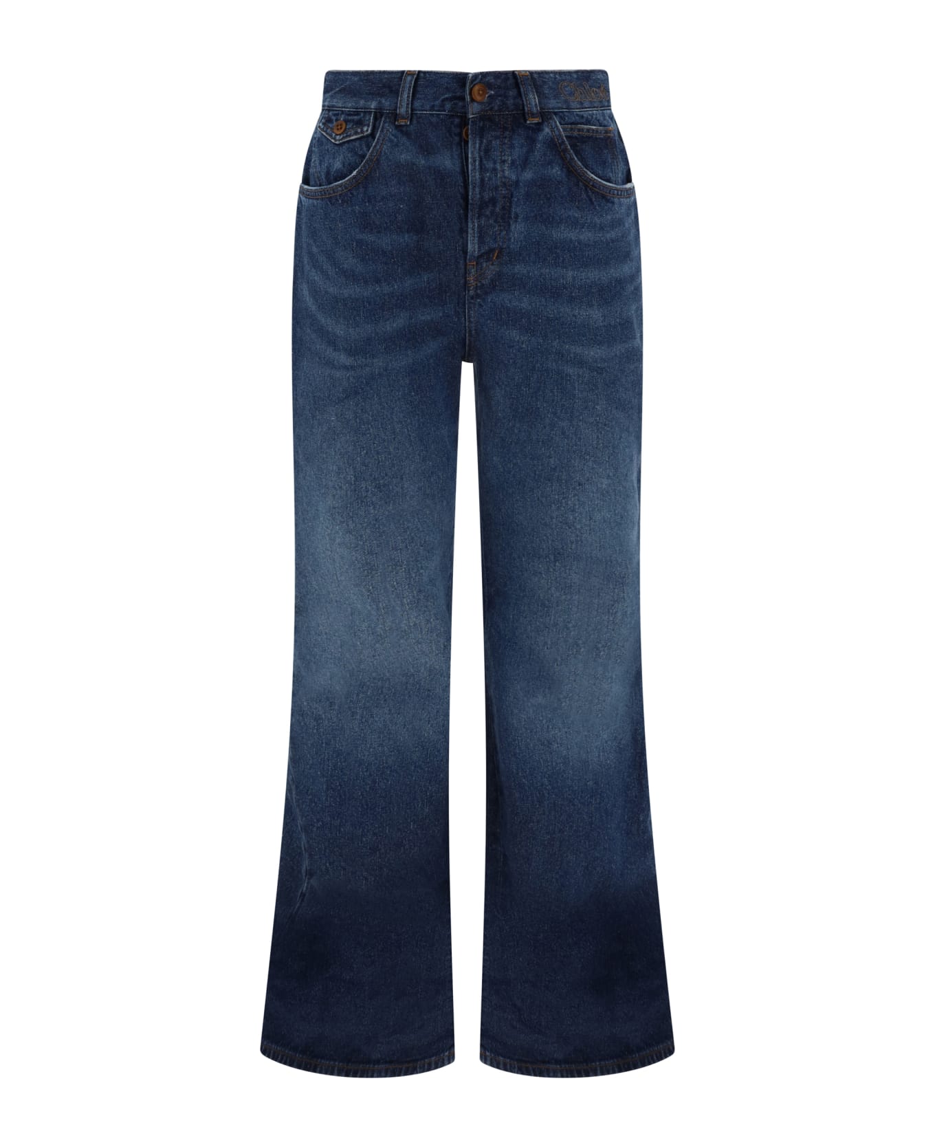 Chloé Chloè Merapi Cotton Denim Jeans - Faded Denim