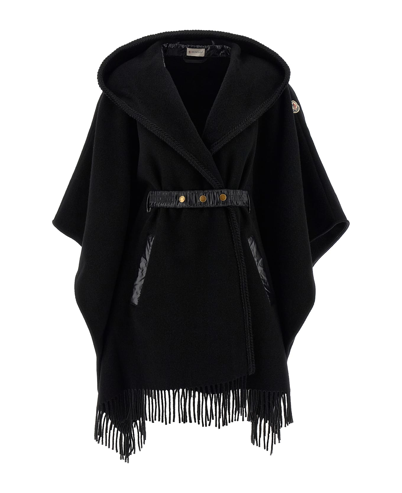 Moncler Wool Cape - Black  
