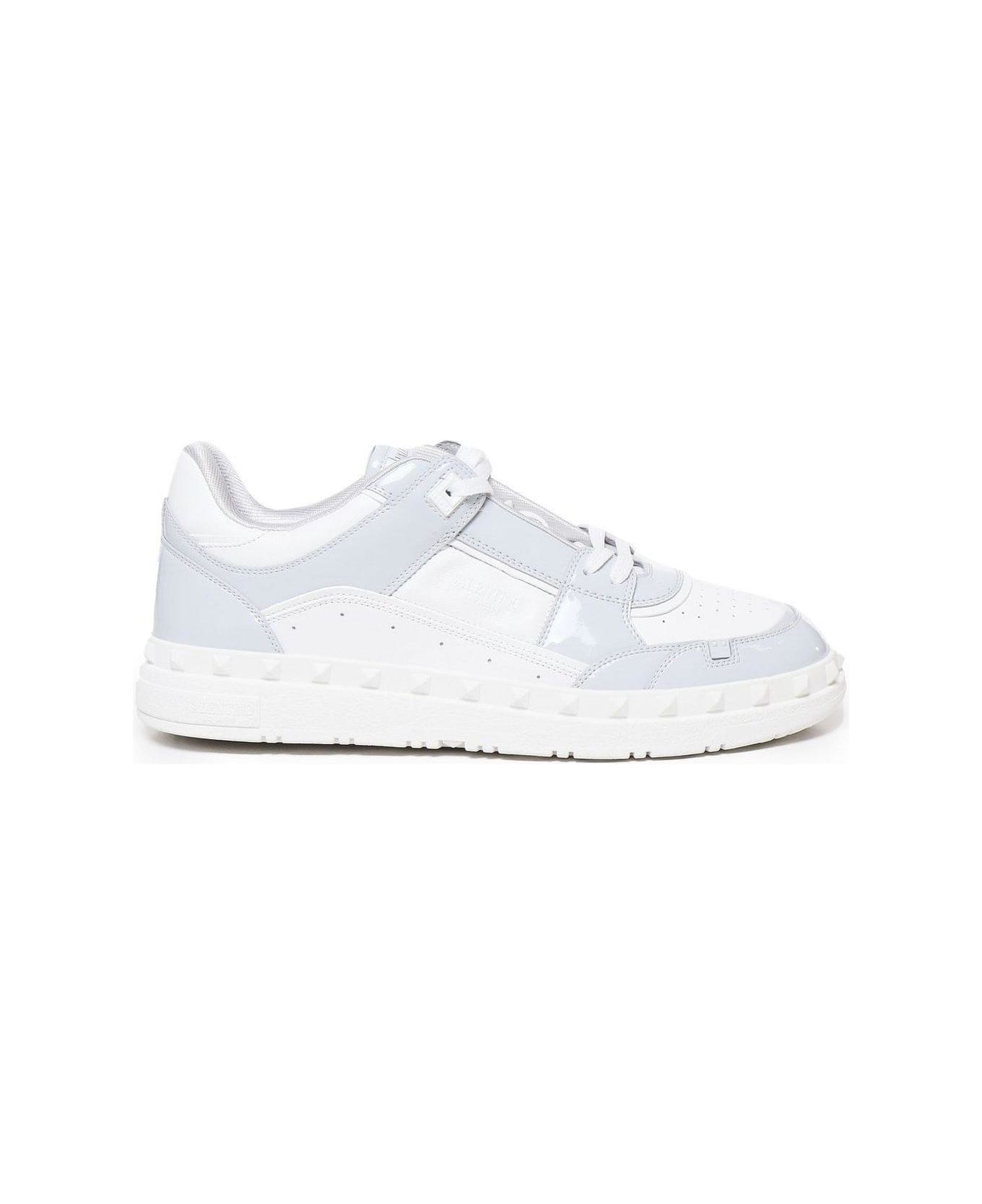 Valentino Garavani Freedots Lace-up Sneakers - ICE GREY BIANCO BIANCO BIANCO