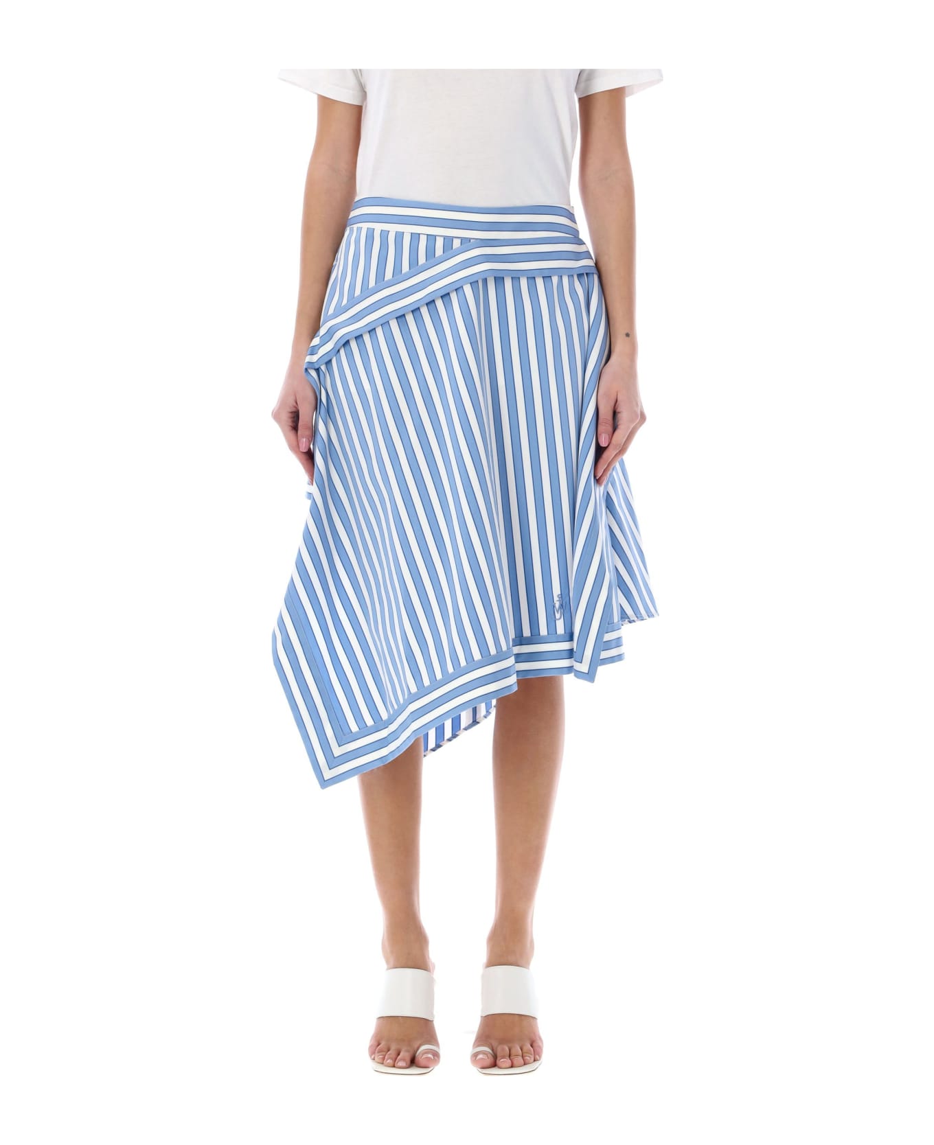 J.W. Anderson Striped Midi Skirt - Blue