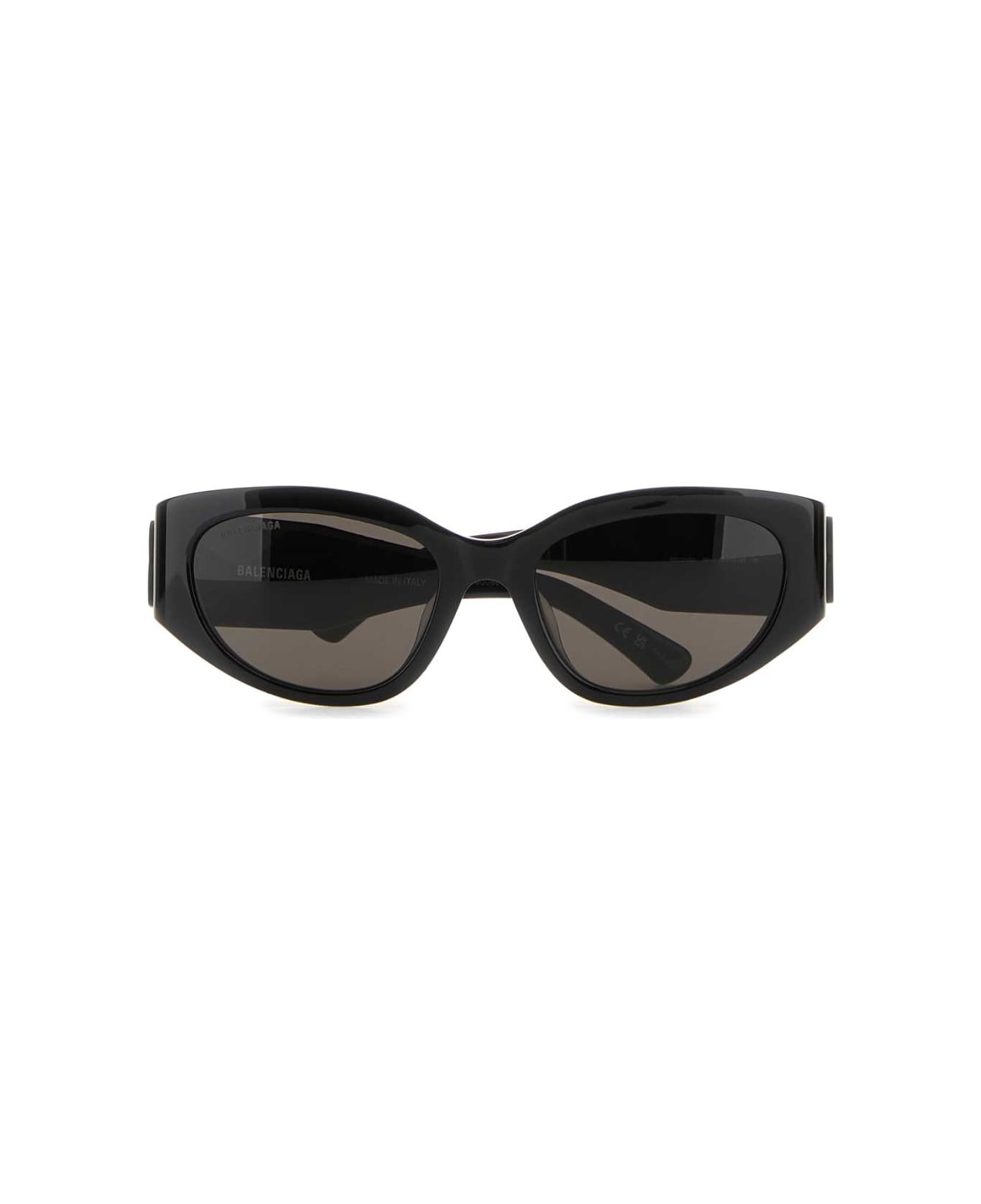 Balenciaga Black Acetate Sunglasses - BLACKBLACKLOGO サングラス