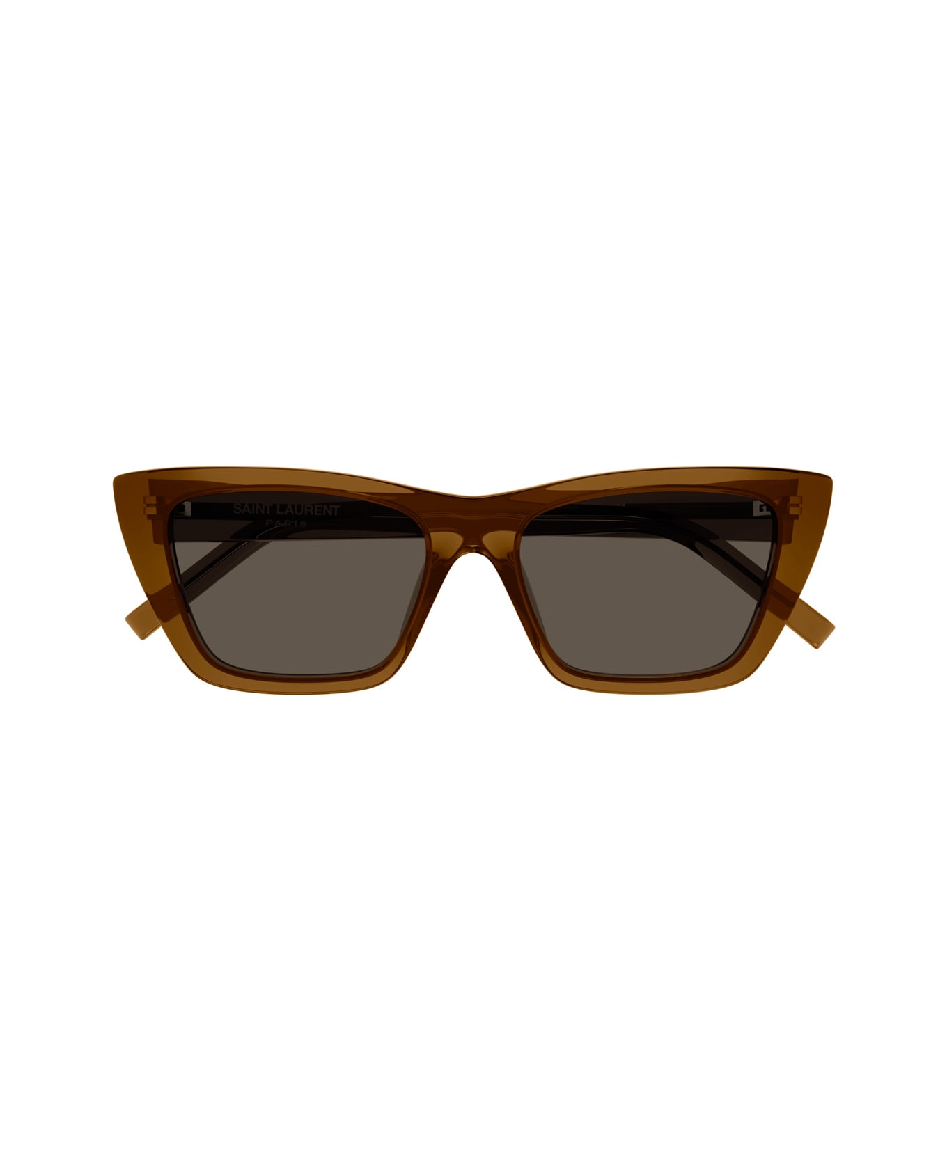 Saint Laurent Eyewear Saint Laurent Sl 276 Mica Linea Sl Logo 060 Brown Transparent Sunglasses - Marrone