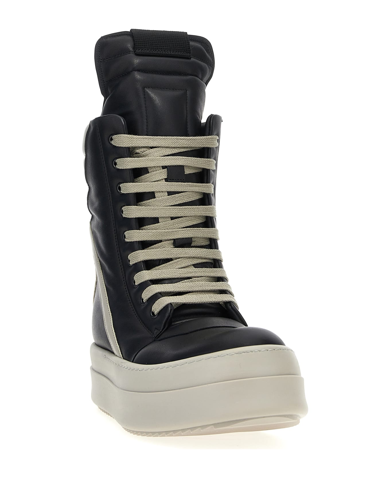 Rick Owens 'mega Geobaskets' Sneakers - White/Black