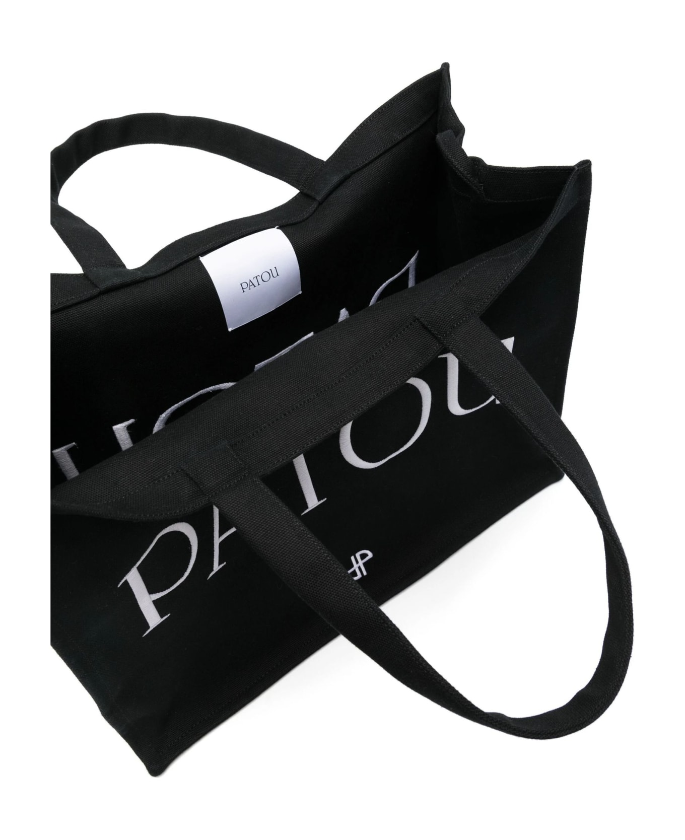 Patou Black Organic Cotton Tote Bag - Black