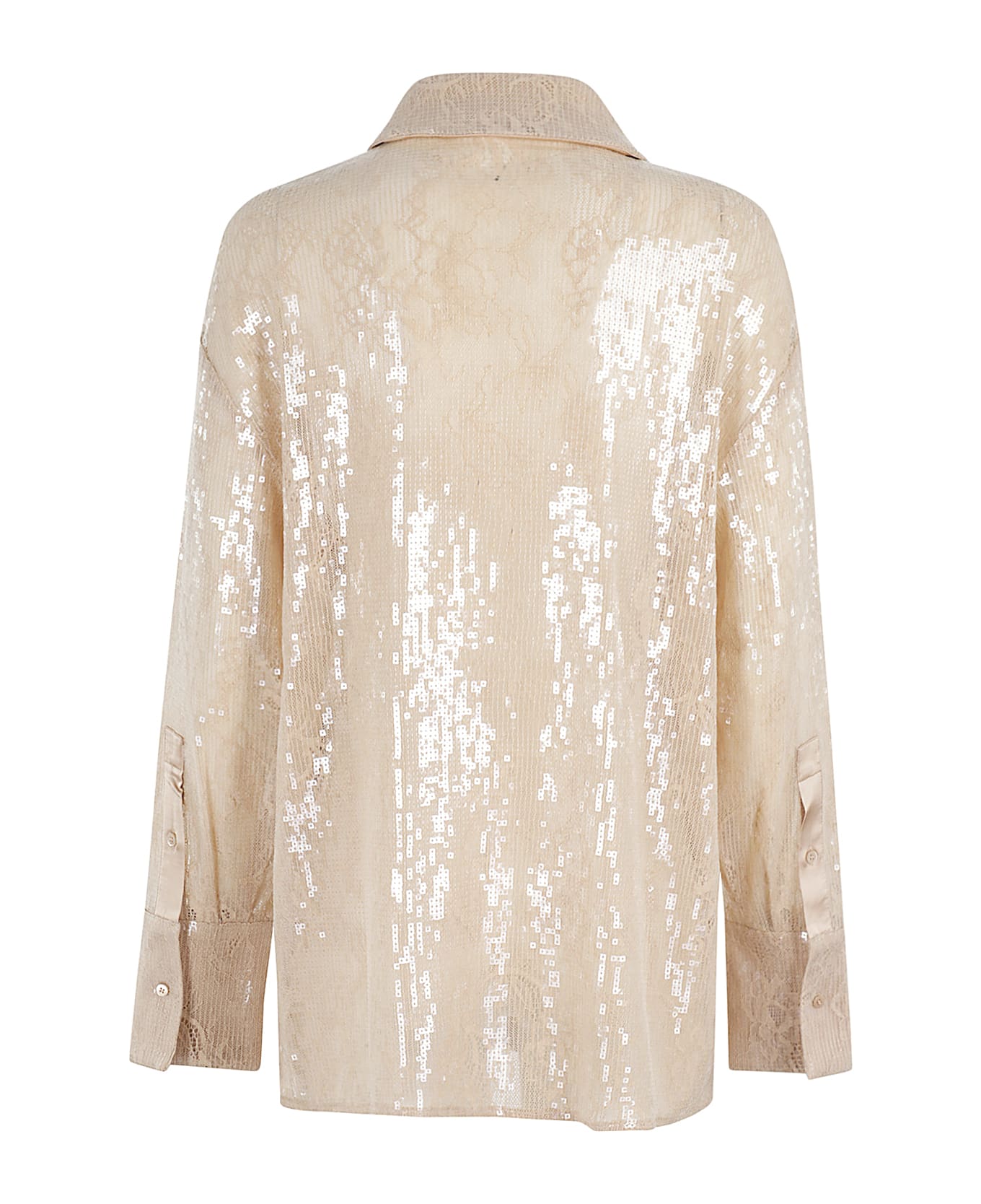 retrofete Ariana Sequin Shirt - Nude