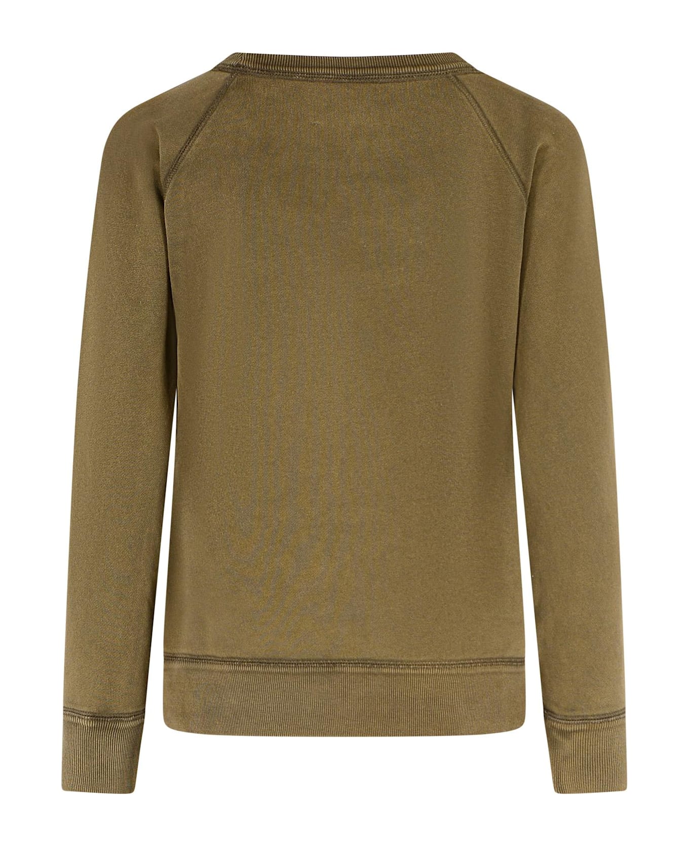 Marant Étoile Brown Cotton Blend Sweatshirt - DARK BRONZE/ECRU