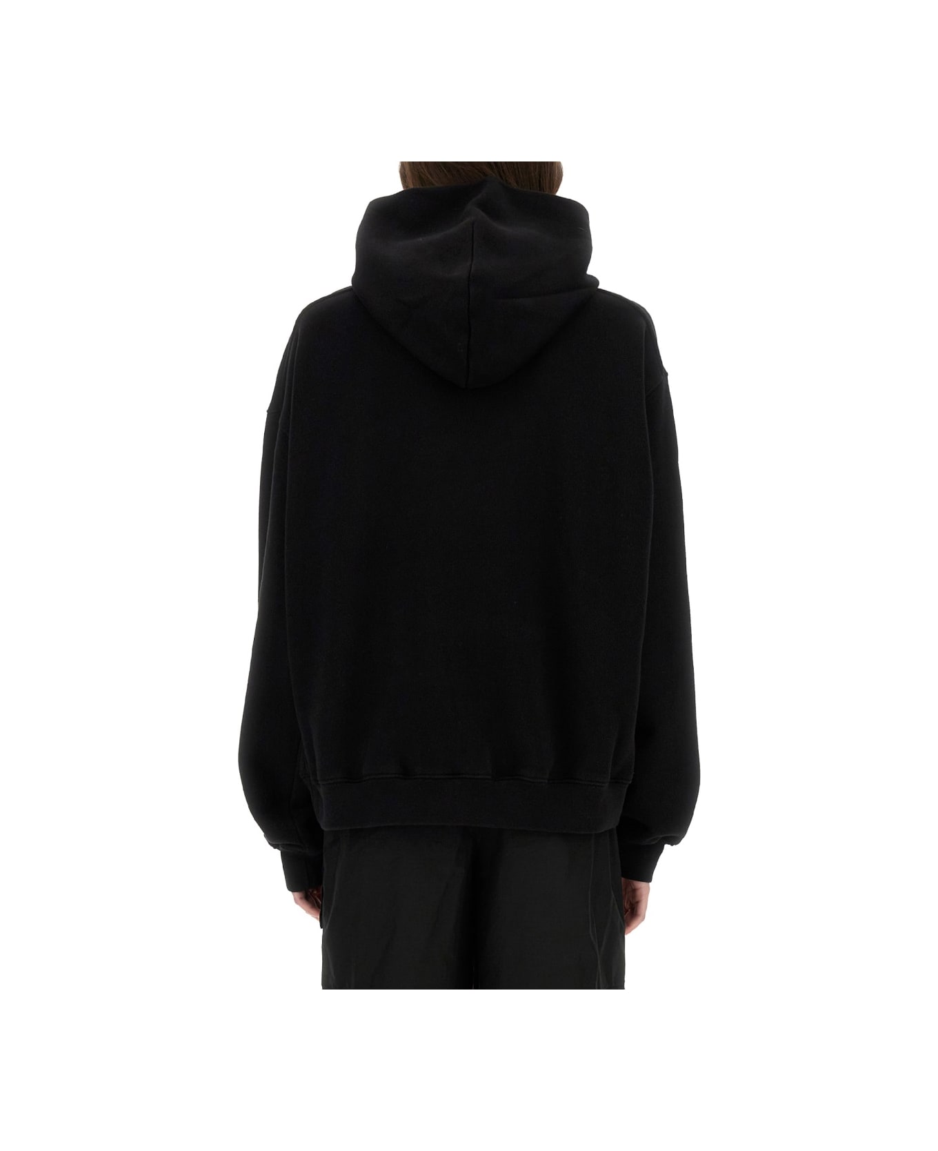 Alexander Wang Sweatshirt With Embossed Logo - BLACK