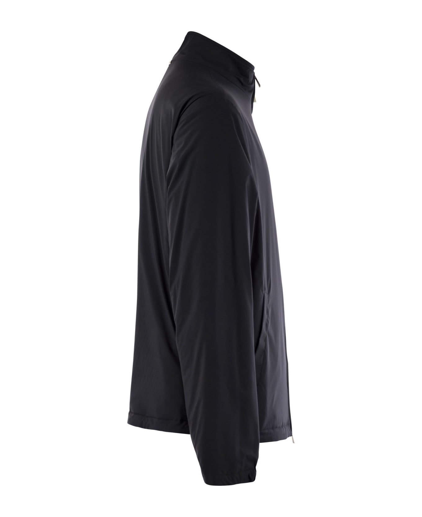 Fedeli Bomber Jacket In Technical Fabric - Night Blue