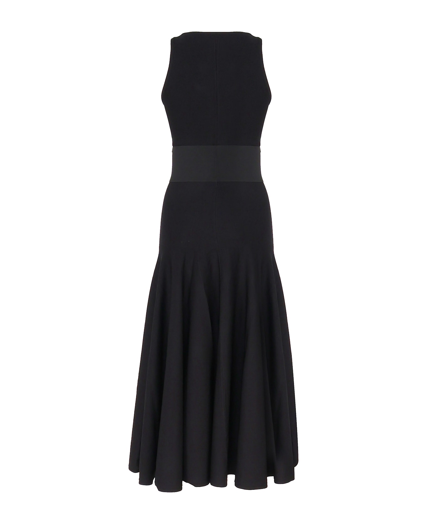 Alaia Midi Dress With Belt - Black ワンピース＆ドレス