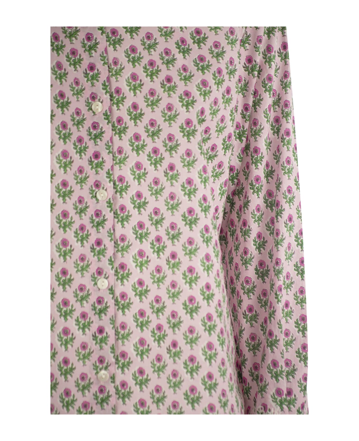 MC2 Saint Barth Brigitte - Shirt With Flower Pattern - Pink