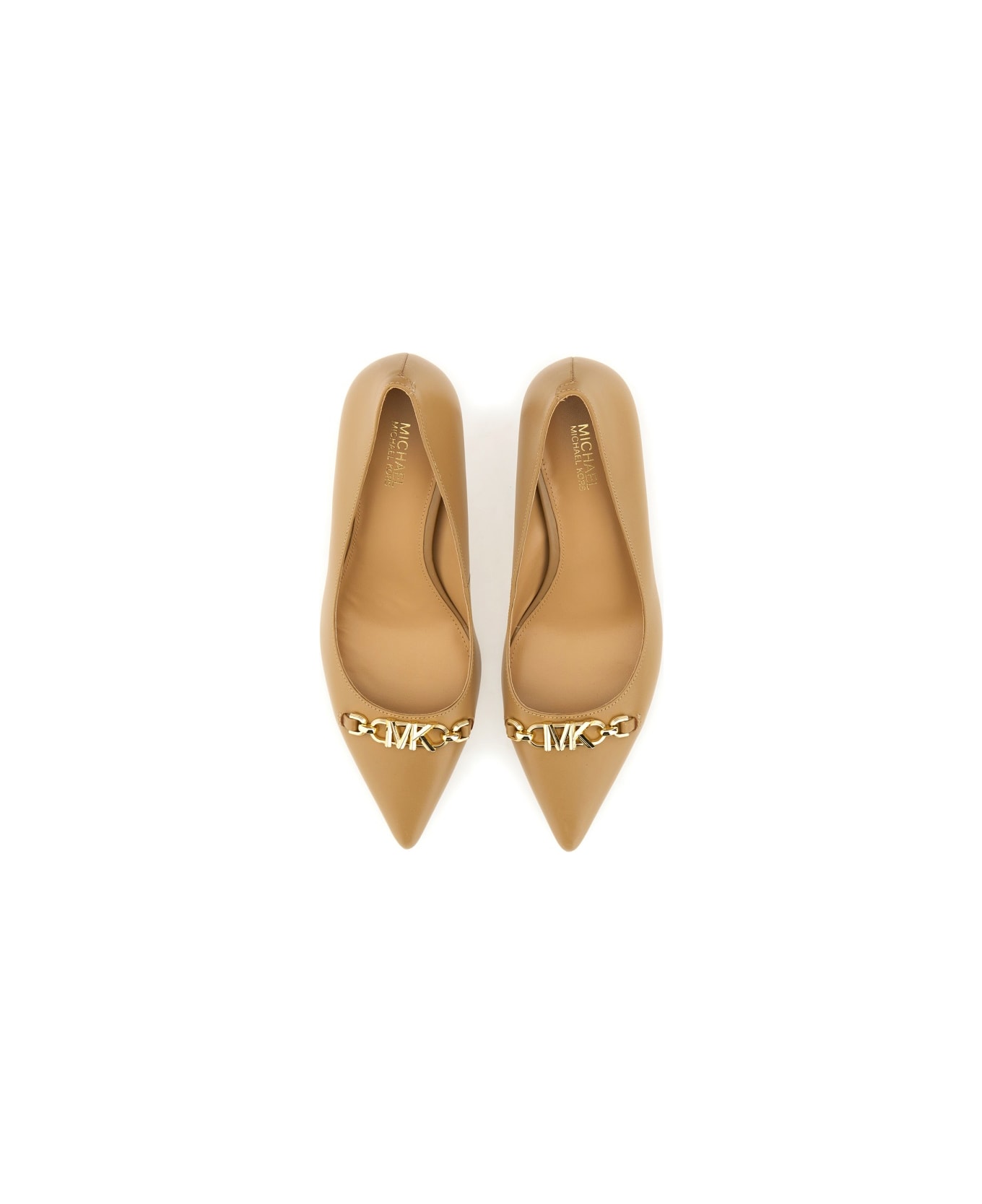 Michael Kors Collection Décolleté With Logo - Camel