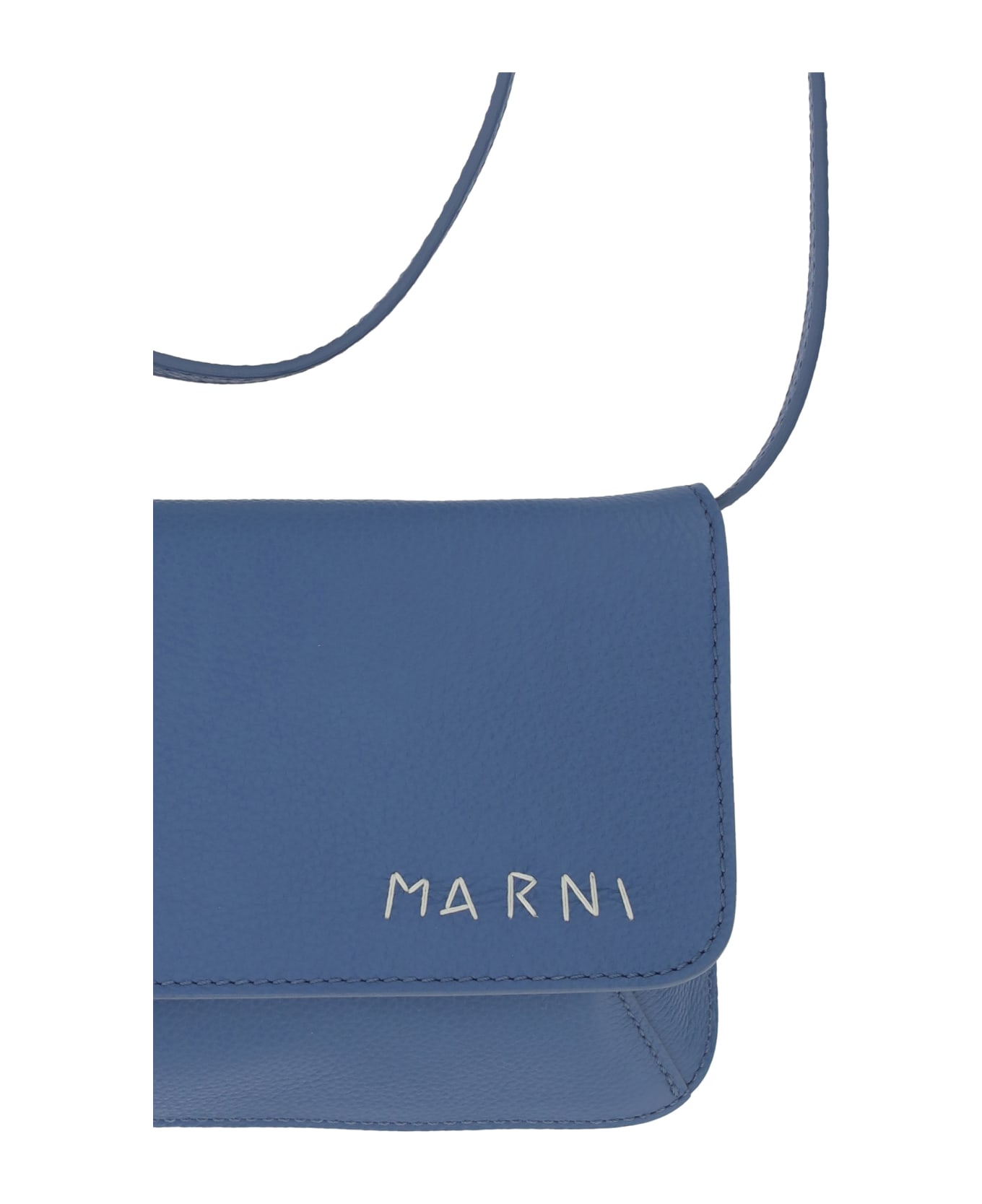 Marni Flap Trunk Shoulder Bag - Gnawed Blue