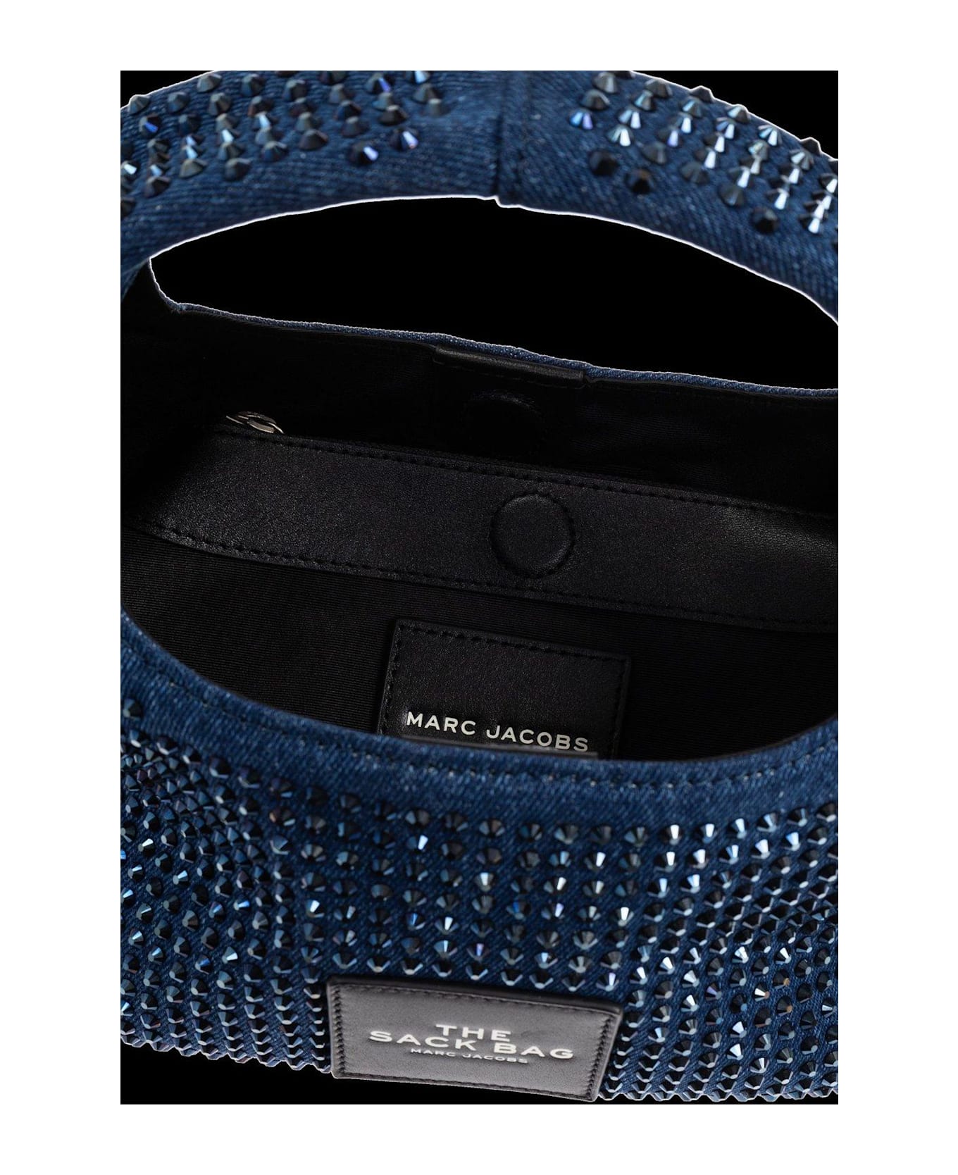 Marc Jacobs Embellished Denim Mini Sack Bag - Denim
