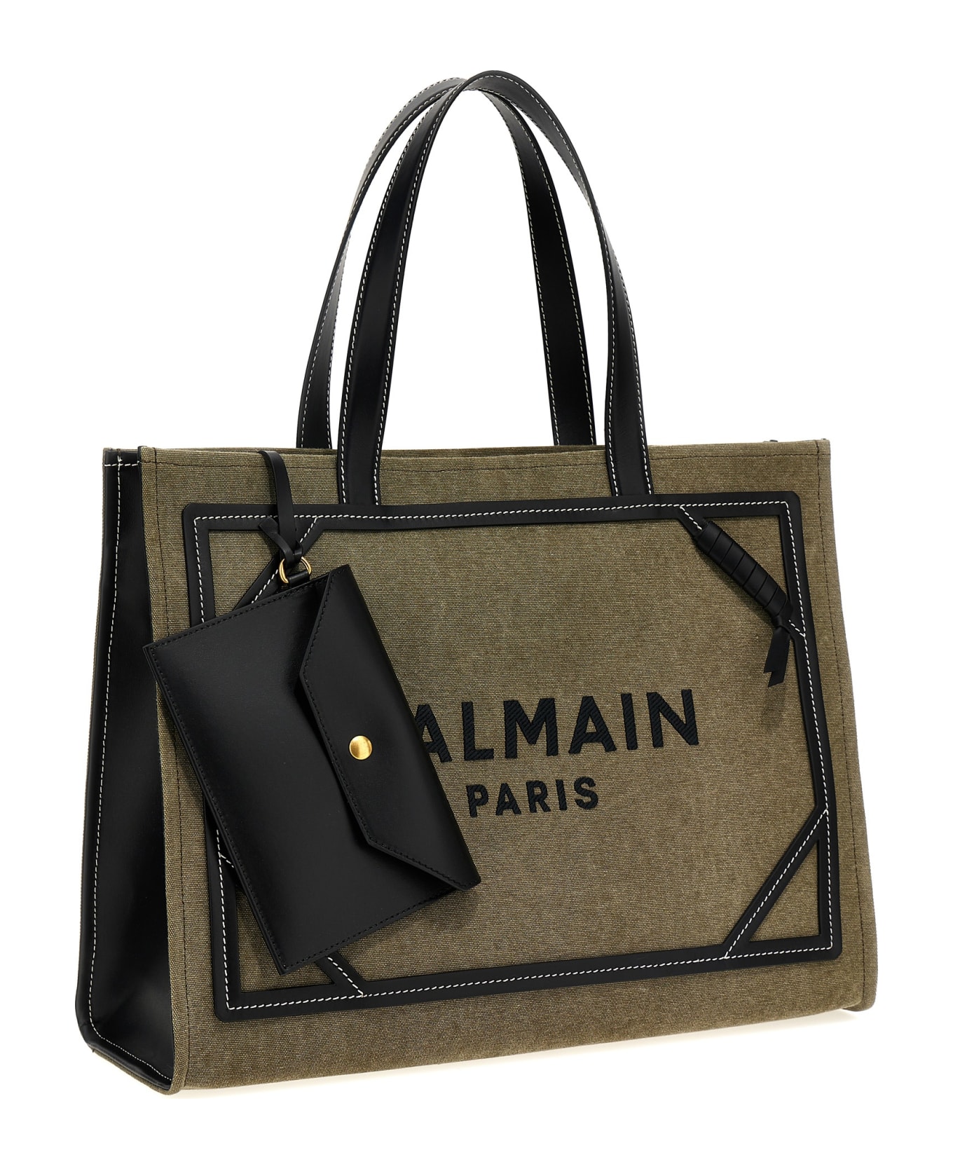 Balmain 'b-army Medium' Shopping Bag - Green