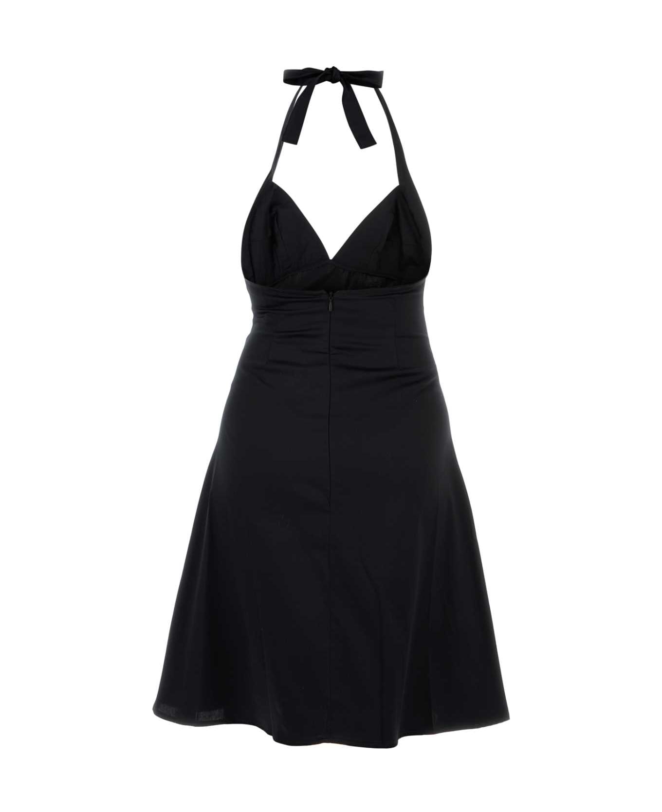 Gimaguas Black Poplin Jardin Mini Dress - BLACK