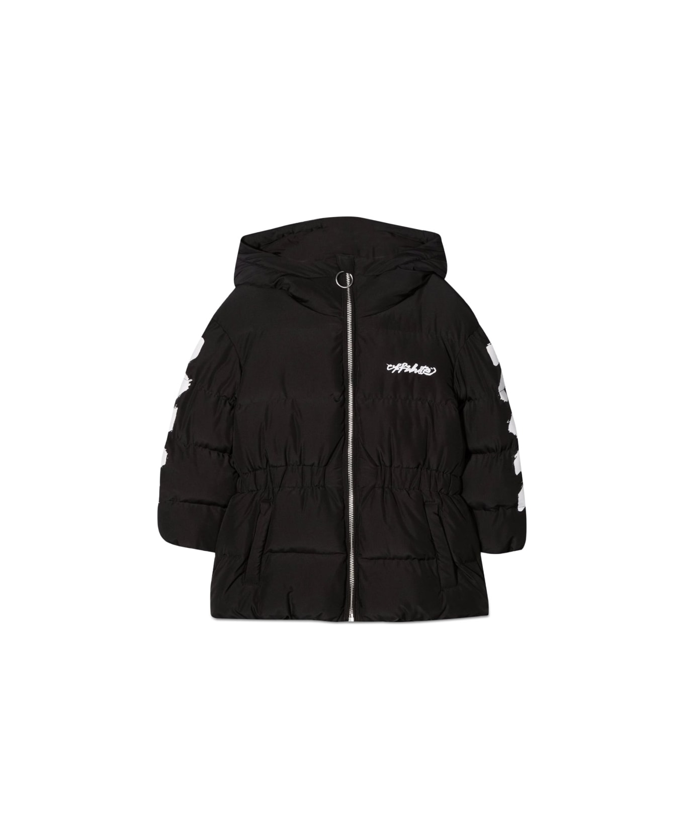 Off-White Piumino Con Zip Diag - BLACK