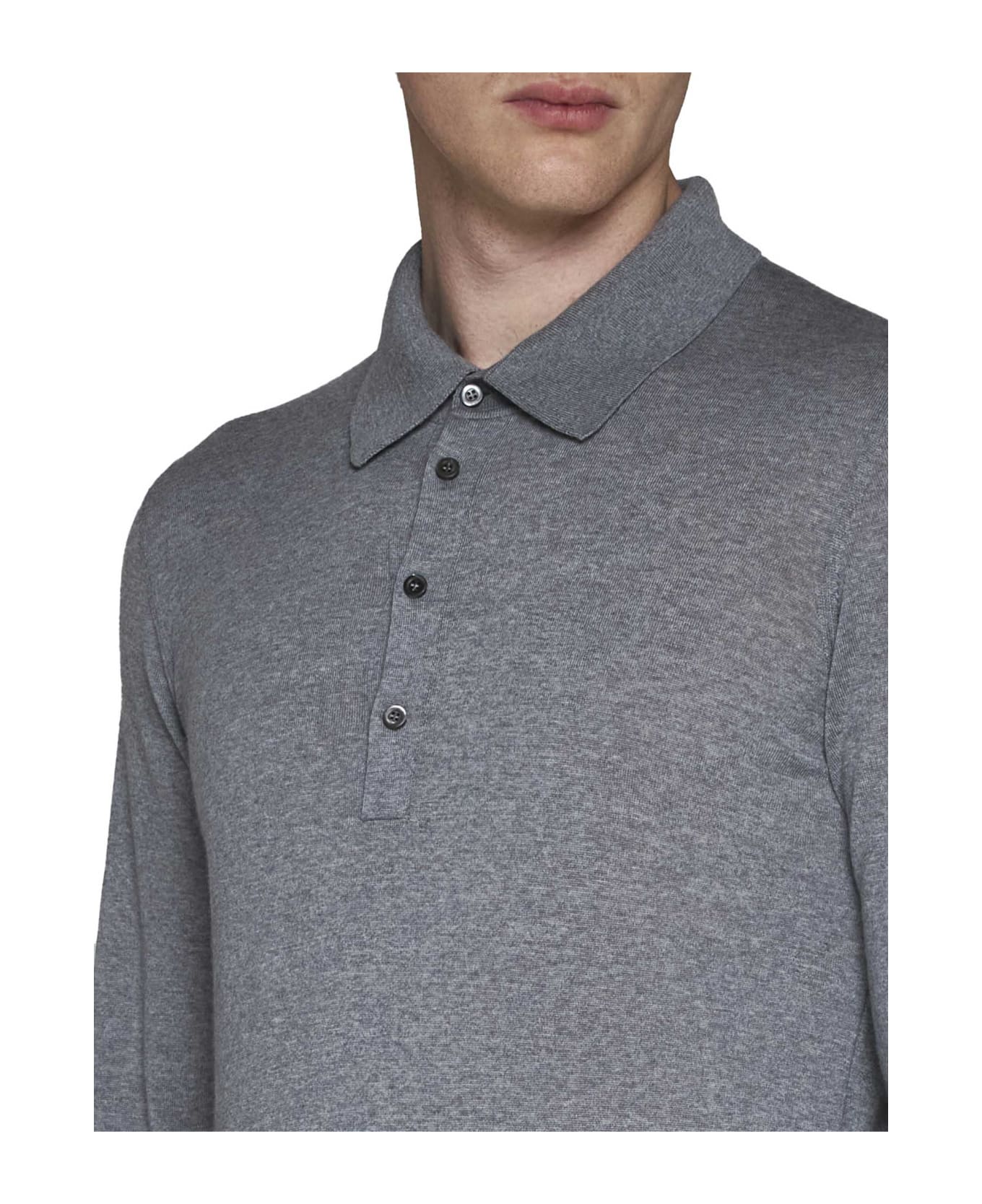 Piacenza Cashmere Polo Shirt - Grey