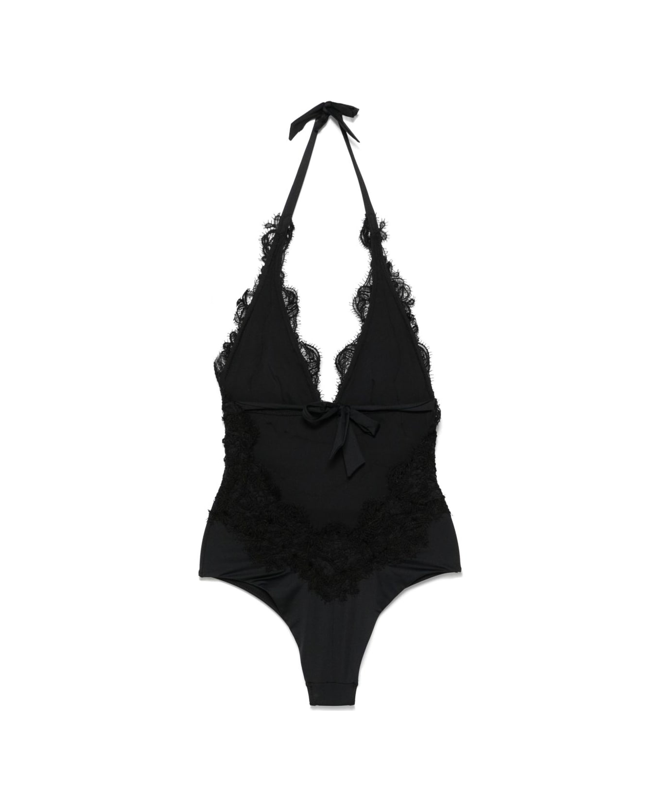 Ermanno Scervino Lace Detail Swimsuit - Black