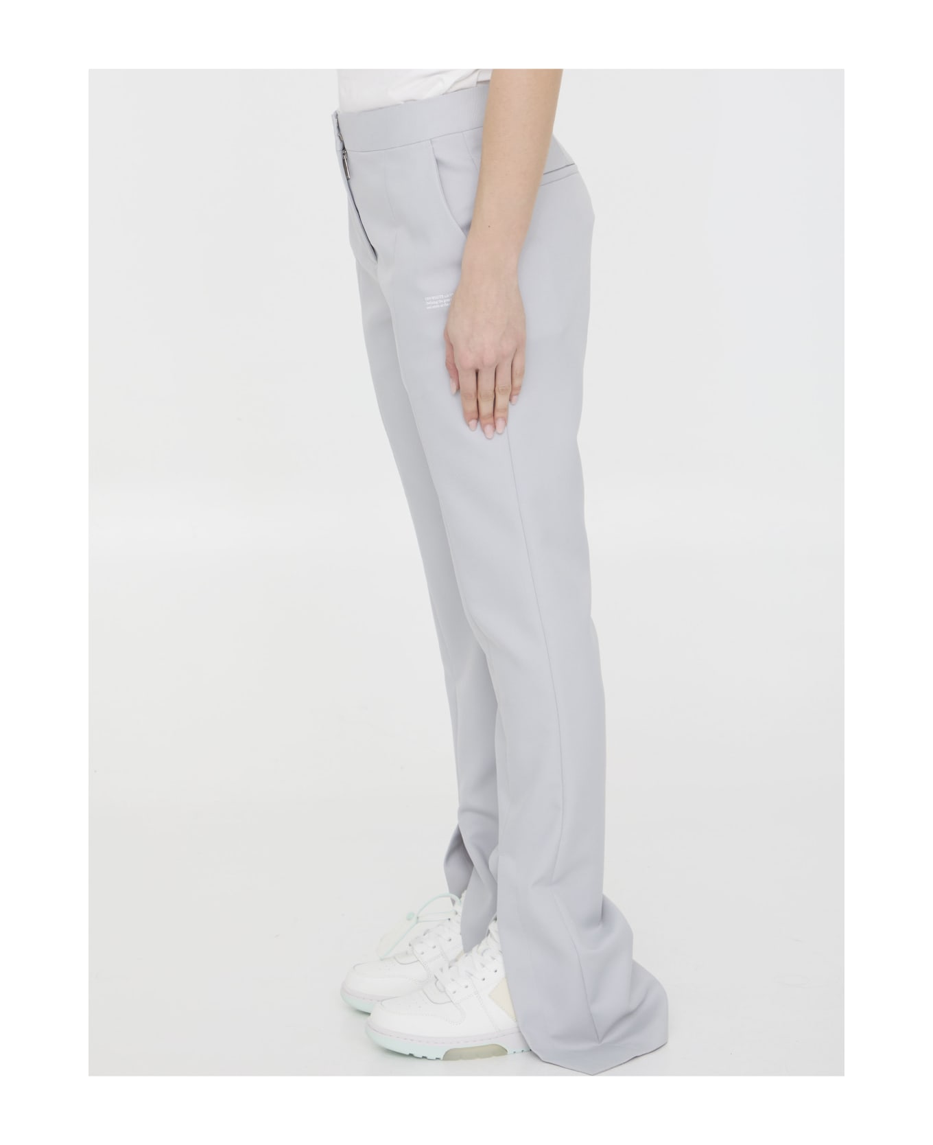 Off-White Corporate Tech Basic Slim Trousers - GREY