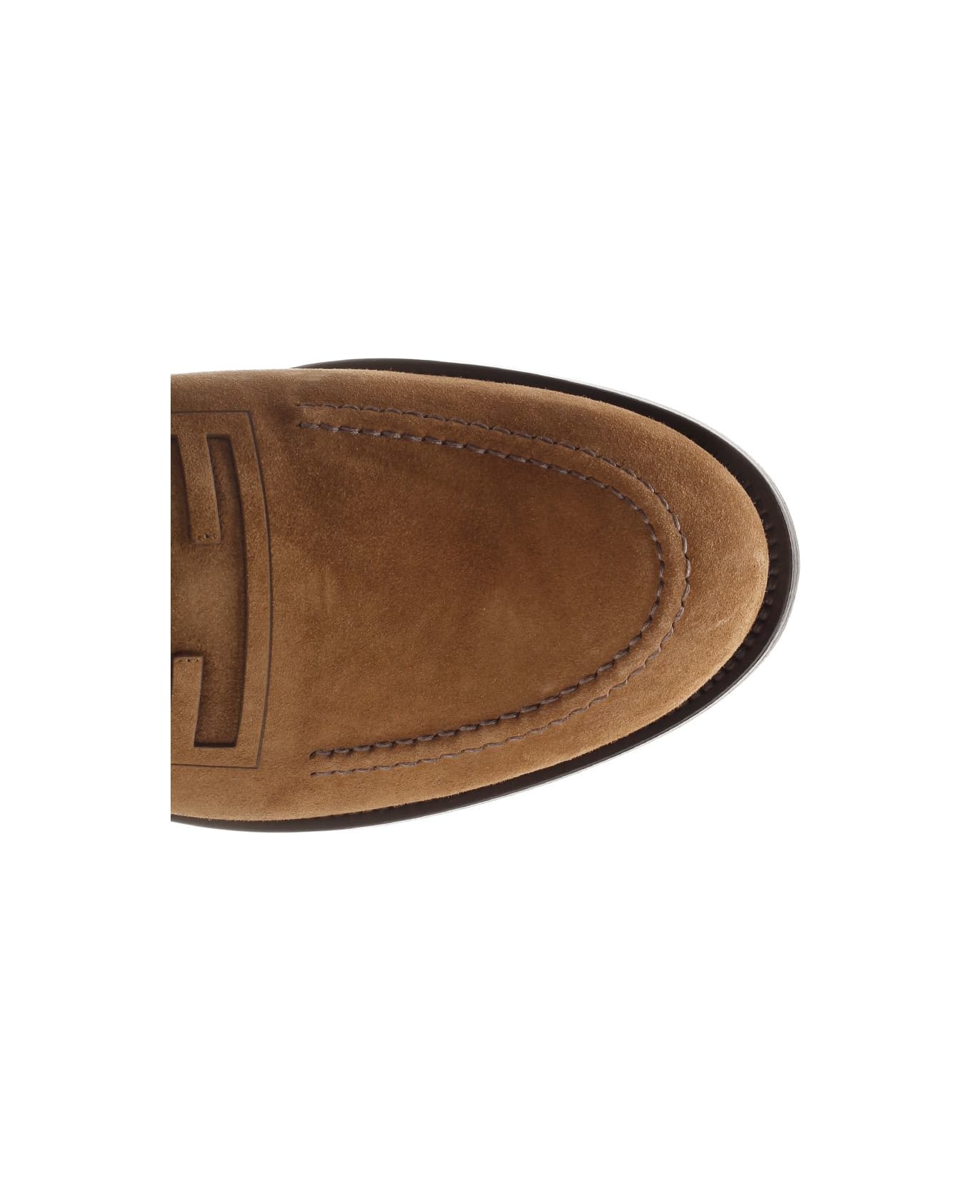 Fendi "baguette" Moccasin - Brown レースアップシューズ