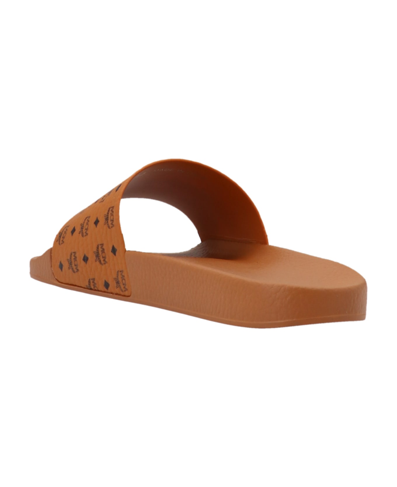 MCM All-over Monogram Slides - Brown