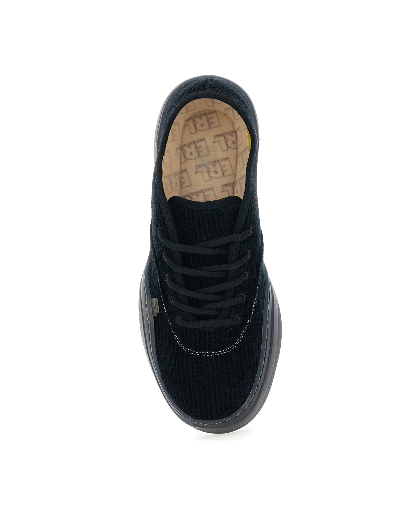 ERL 'low Skate Mule' Black Low-top Sneaker With Side Logo In Cotton Man - Black