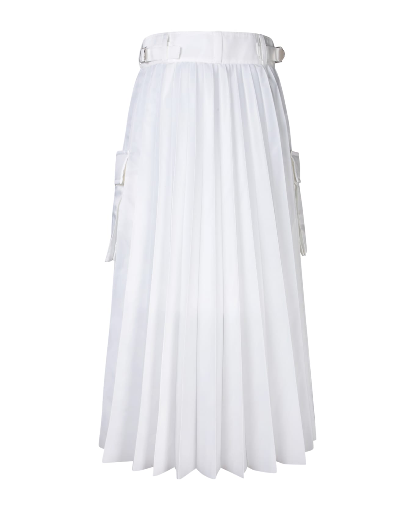 Sacai White Nylon Twill Skirt - White
