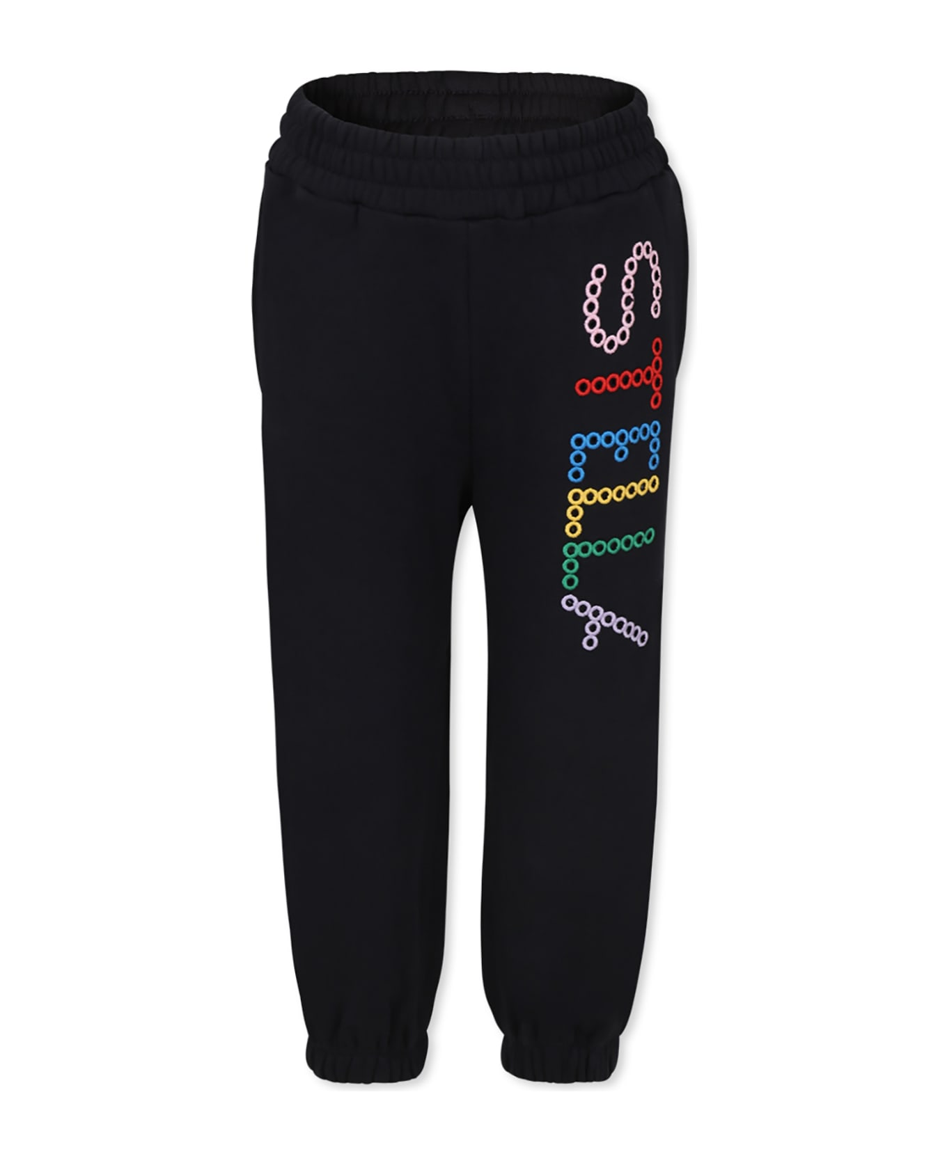 Stella McCartney Kids Black Trousers For Girl With Logo - Black