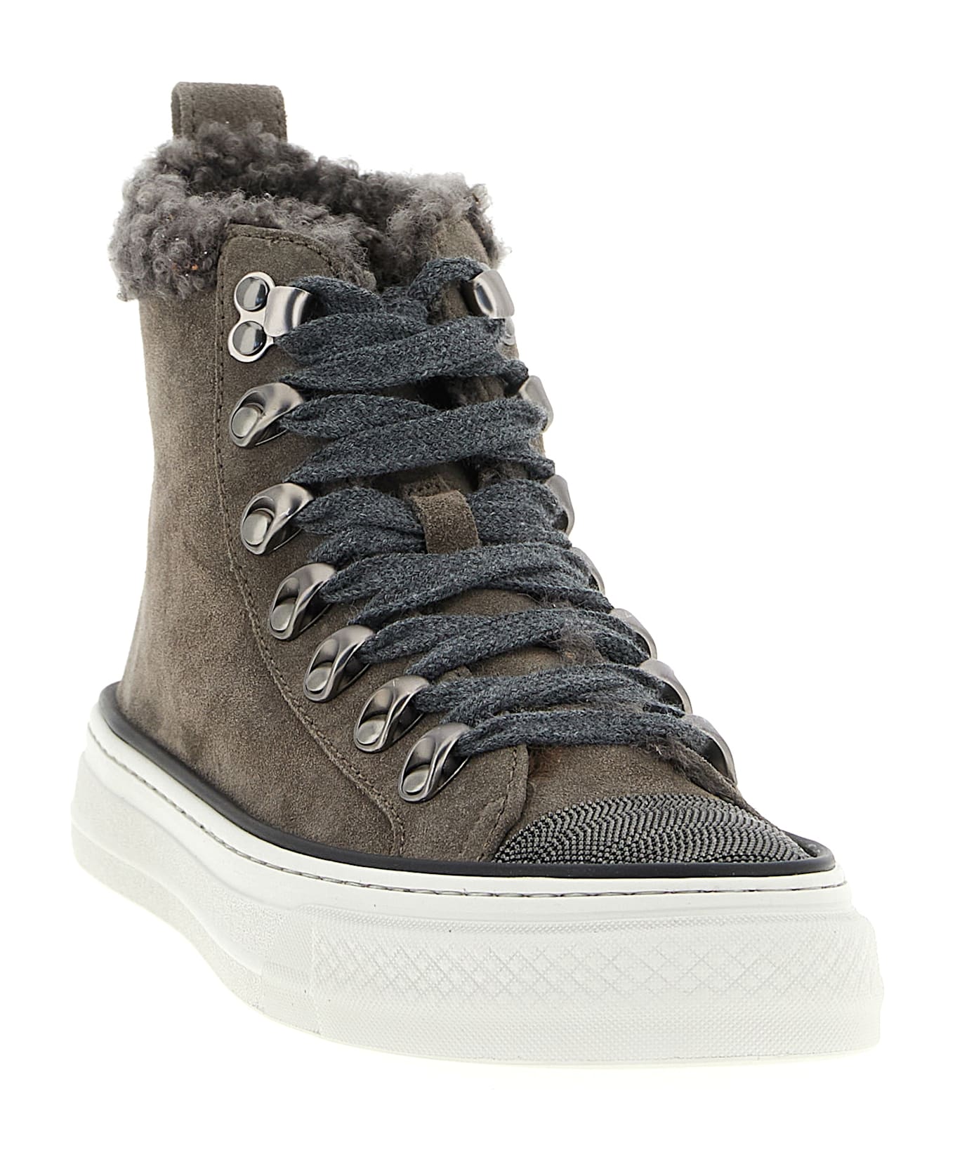 Brunello Cucinelli 
precious Toe
 Sneakers - Gray