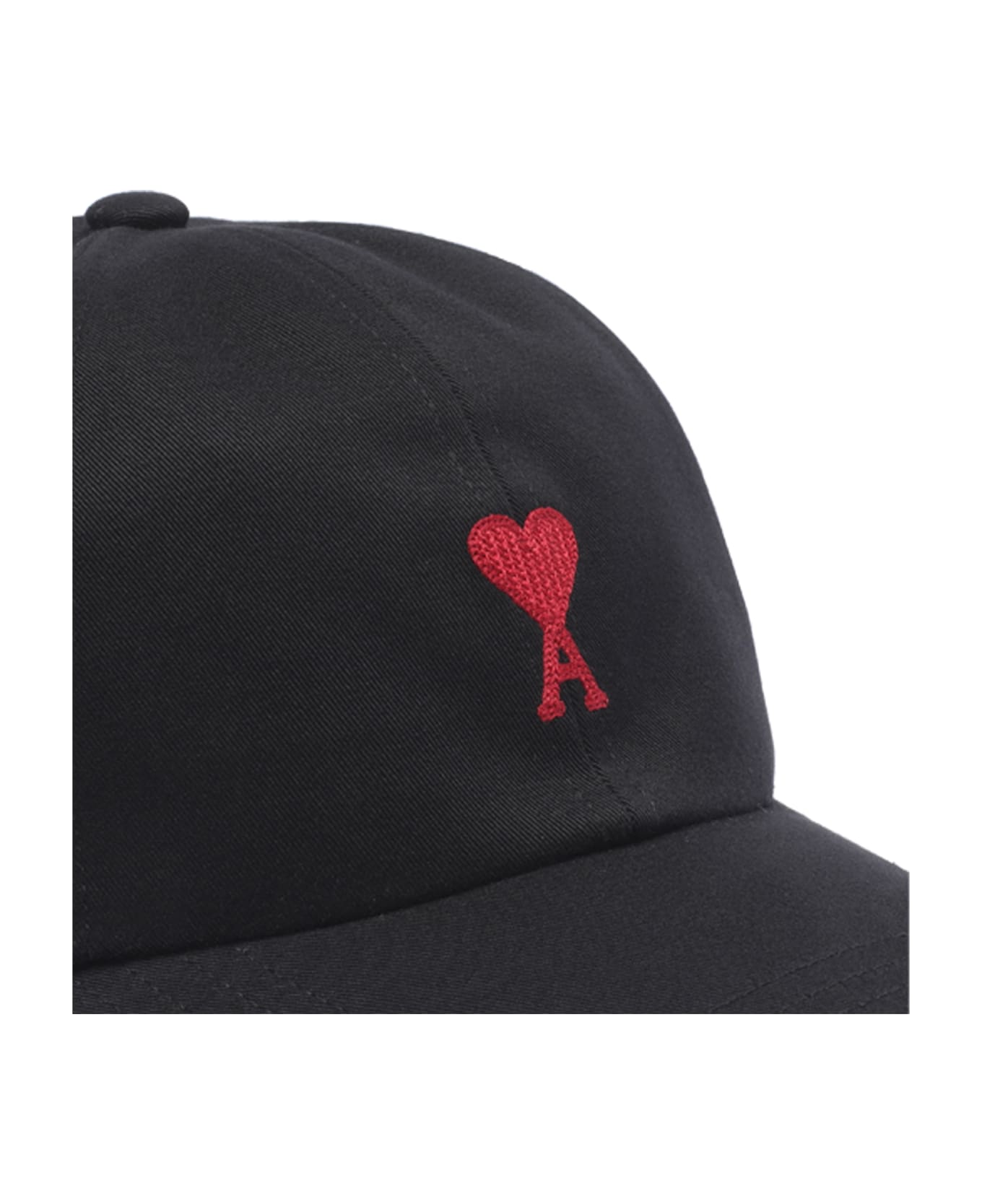 Ami Alexandre Mattiussi Ami De Coeur Logo Baseball Cap - Black